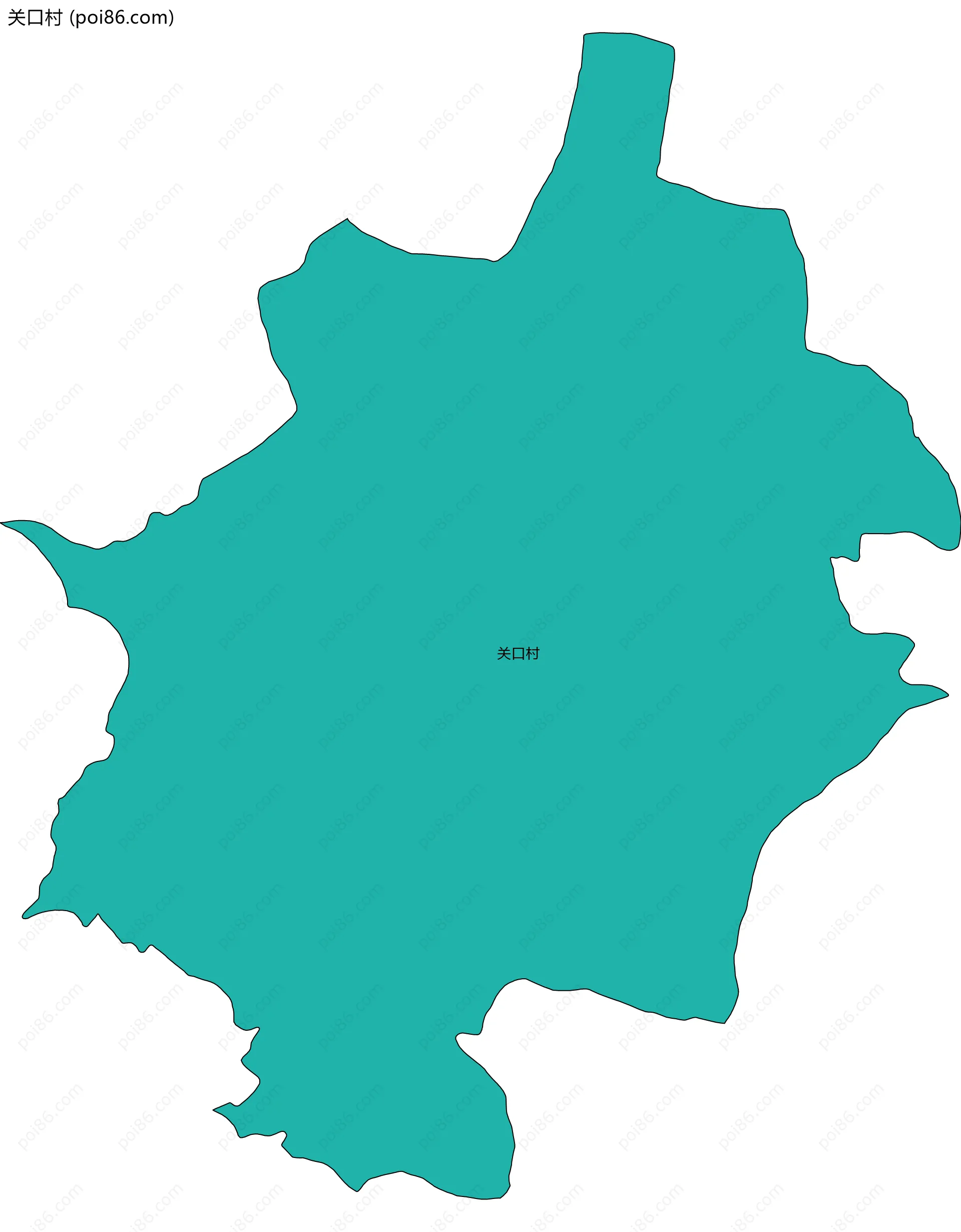 关口村边界地图