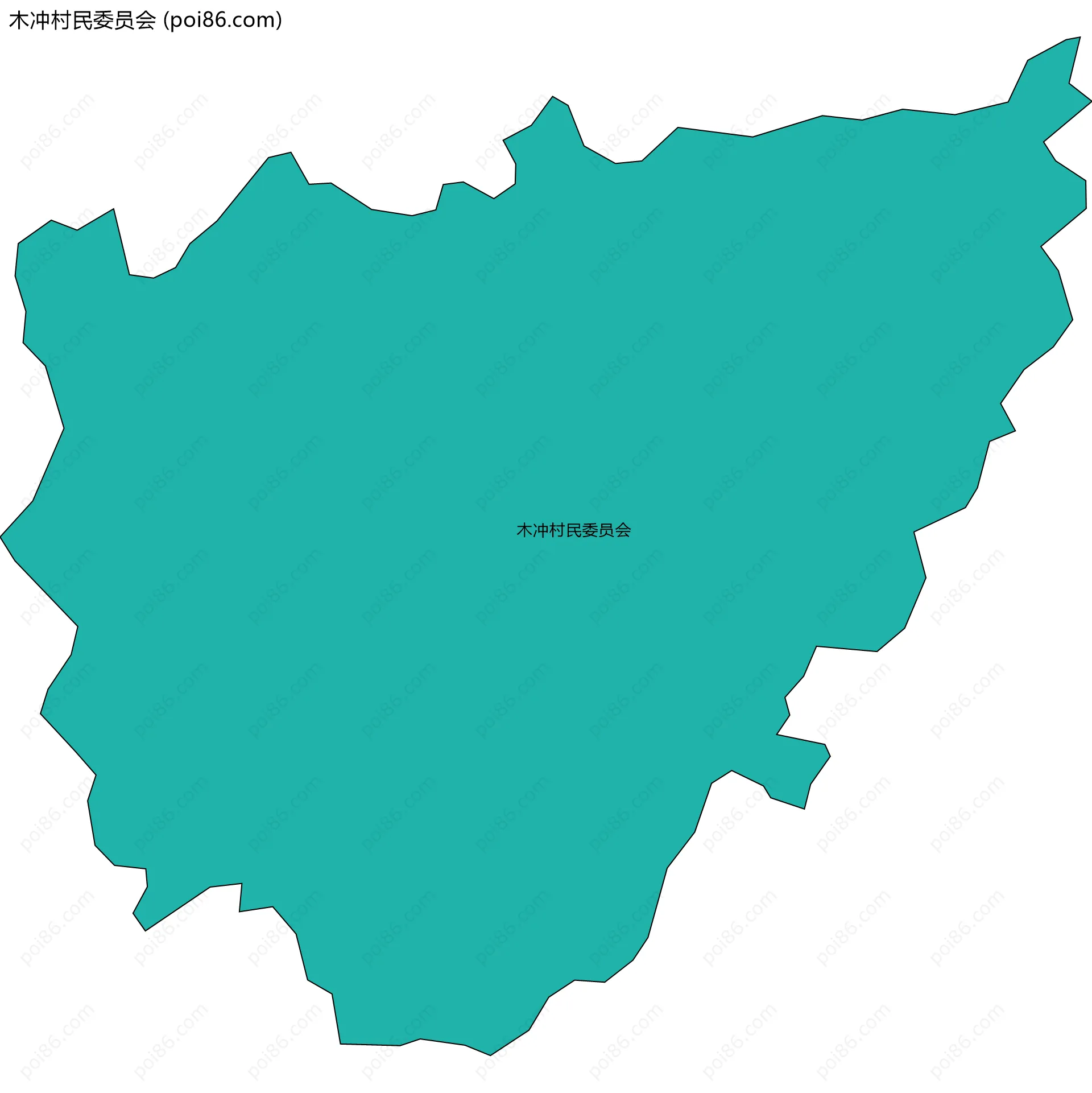 木冲村民委员会边界地图