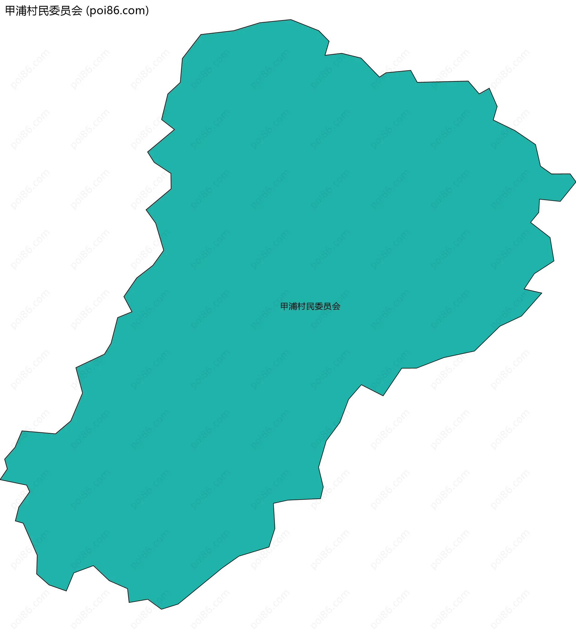 甲浦村民委员会边界地图