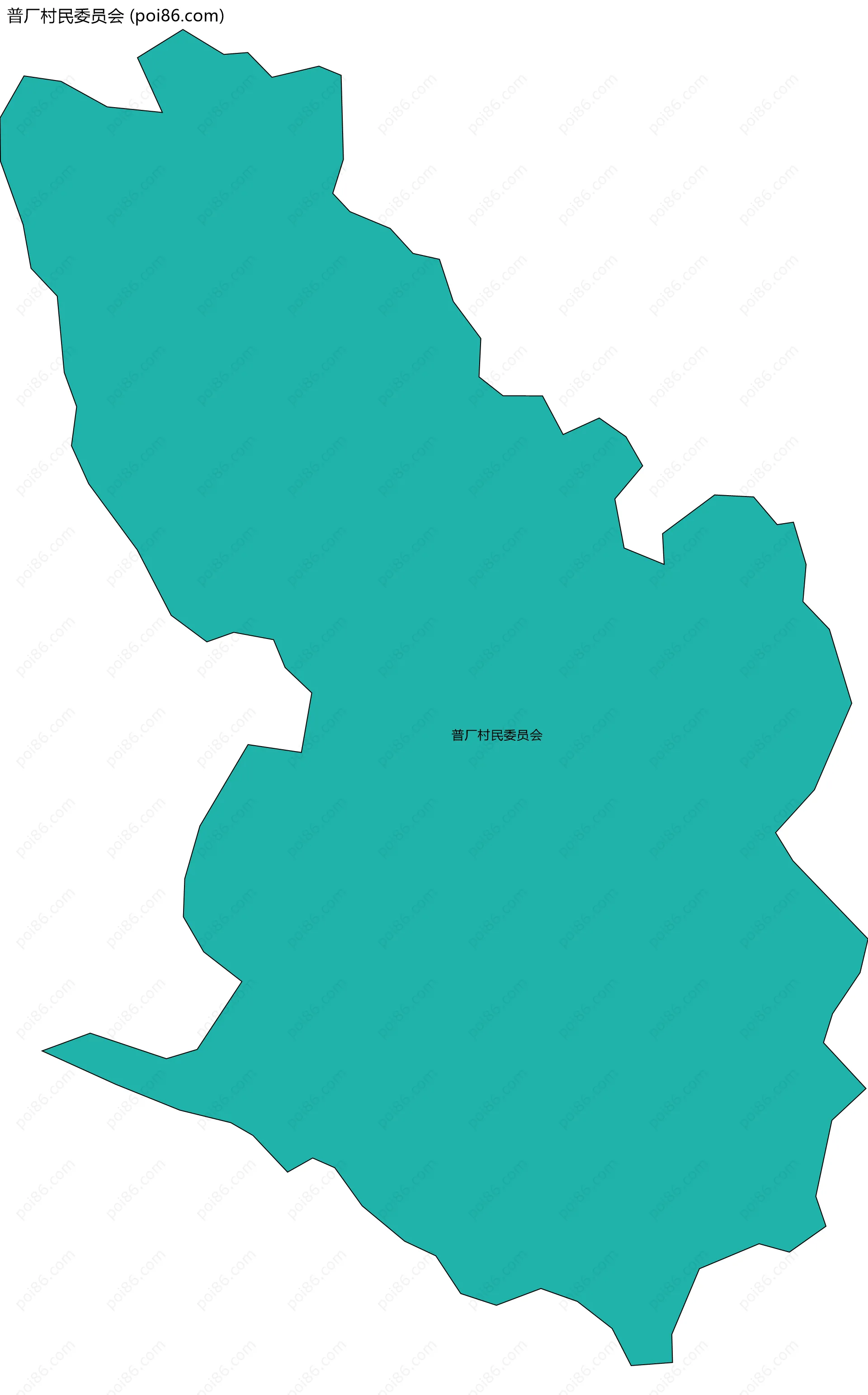 普厂村民委员会边界地图