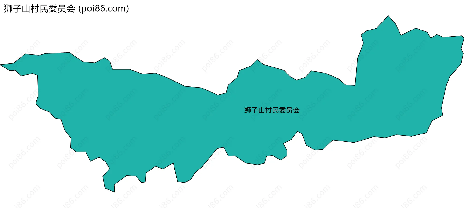 狮子山村民委员会边界地图