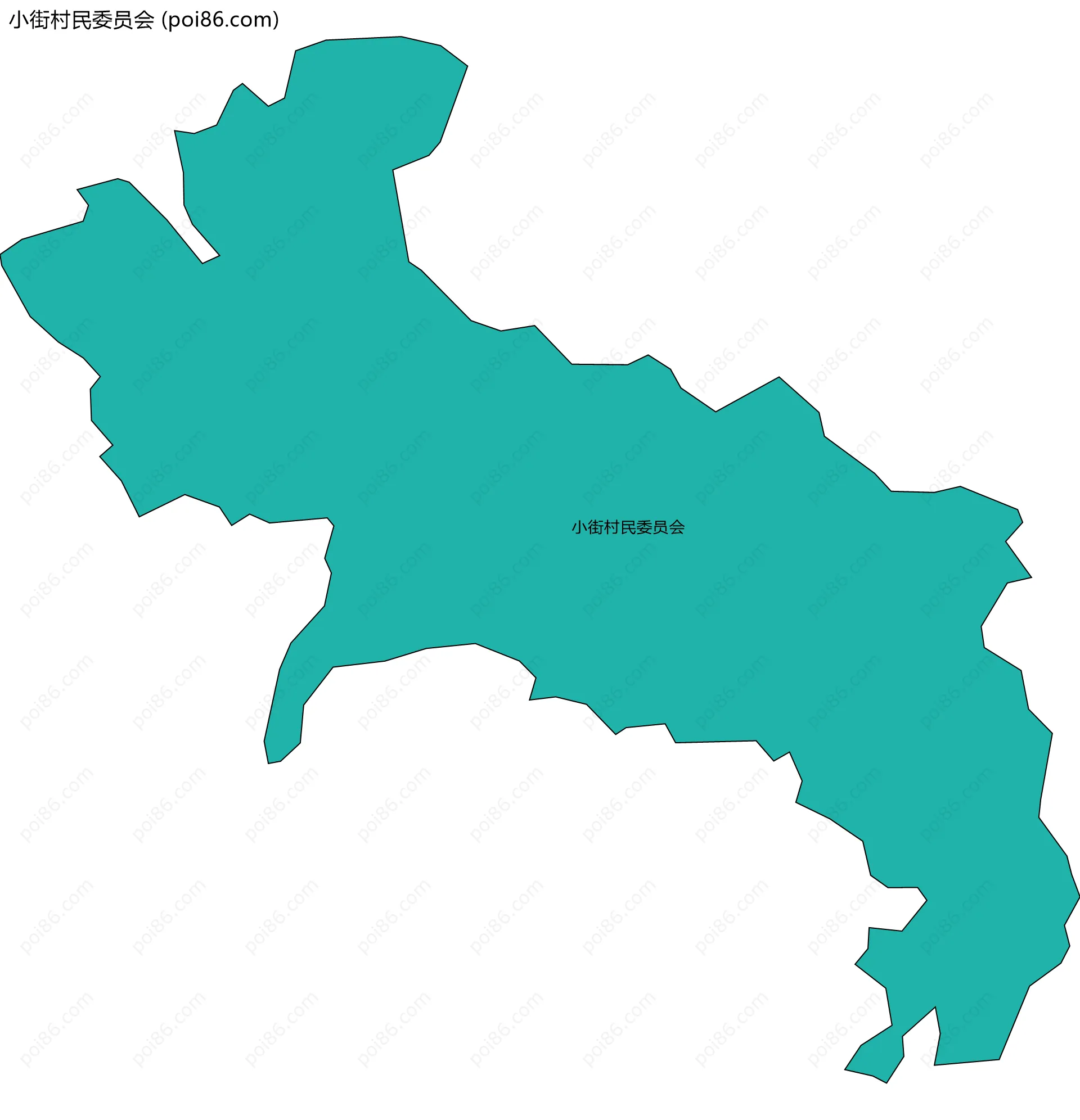 小街村民委员会边界地图