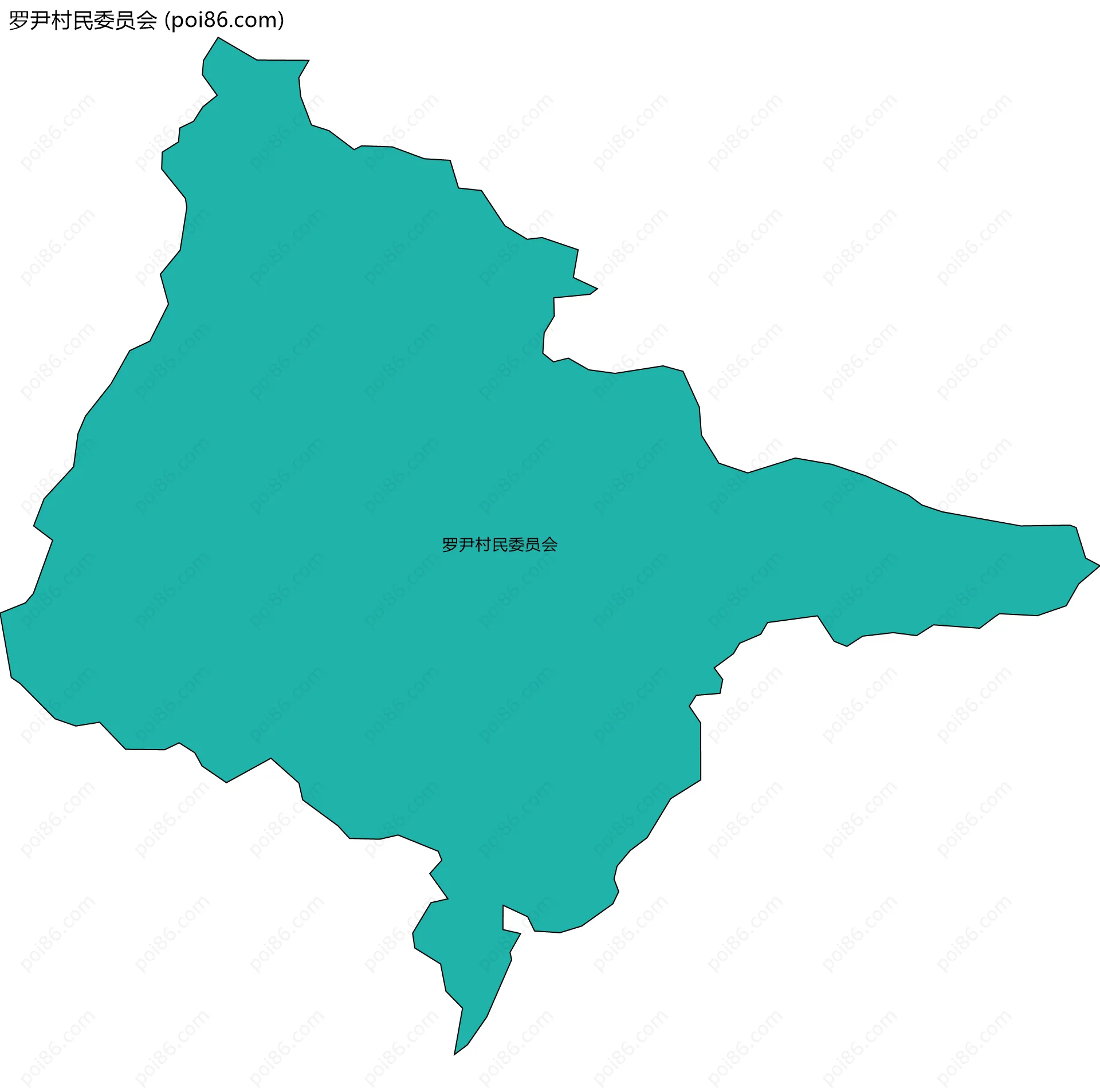 罗尹村民委员会边界地图