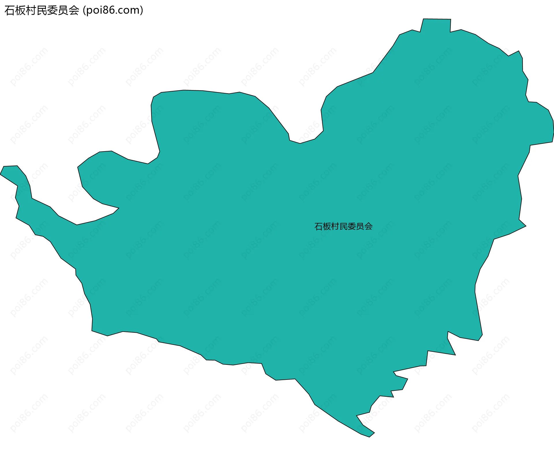 石板村民委员会边界地图