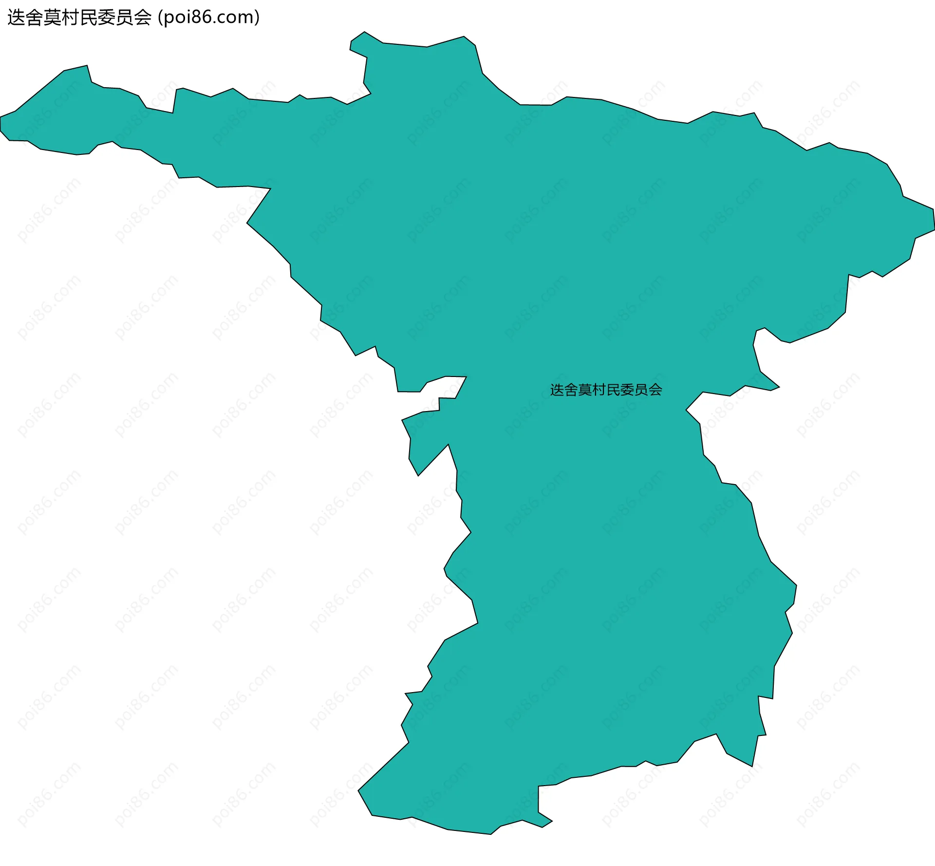 迭舍莫村民委员会边界地图