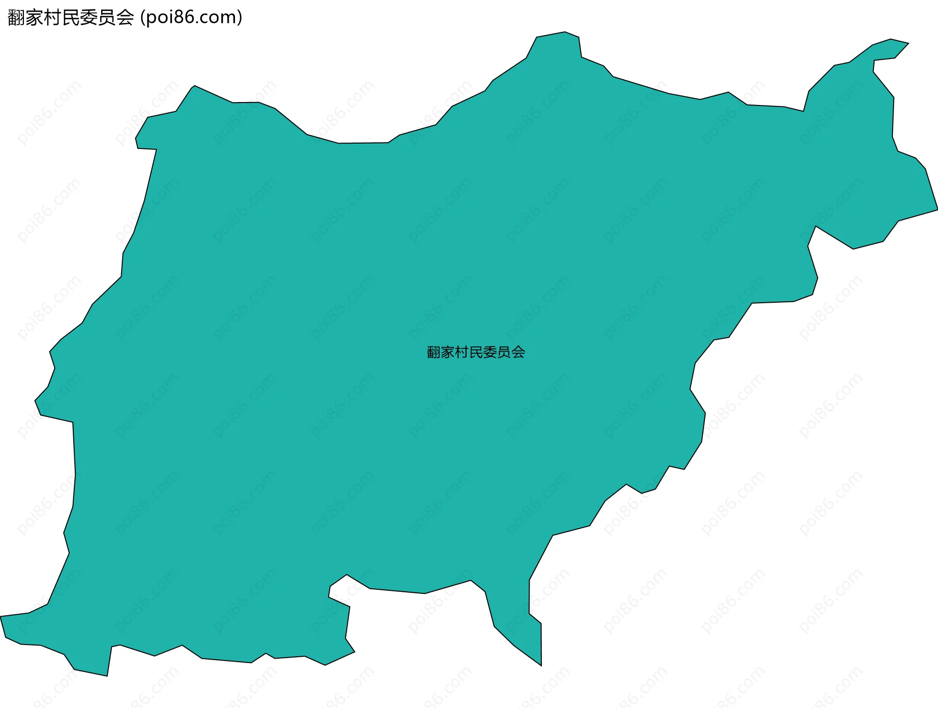 翻家村民委员会边界地图
