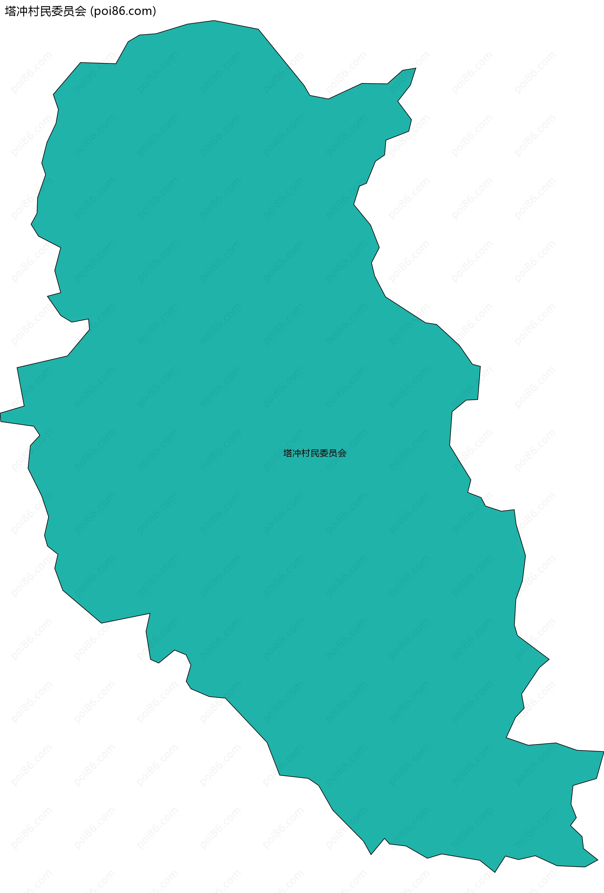 塔冲村民委员会边界地图