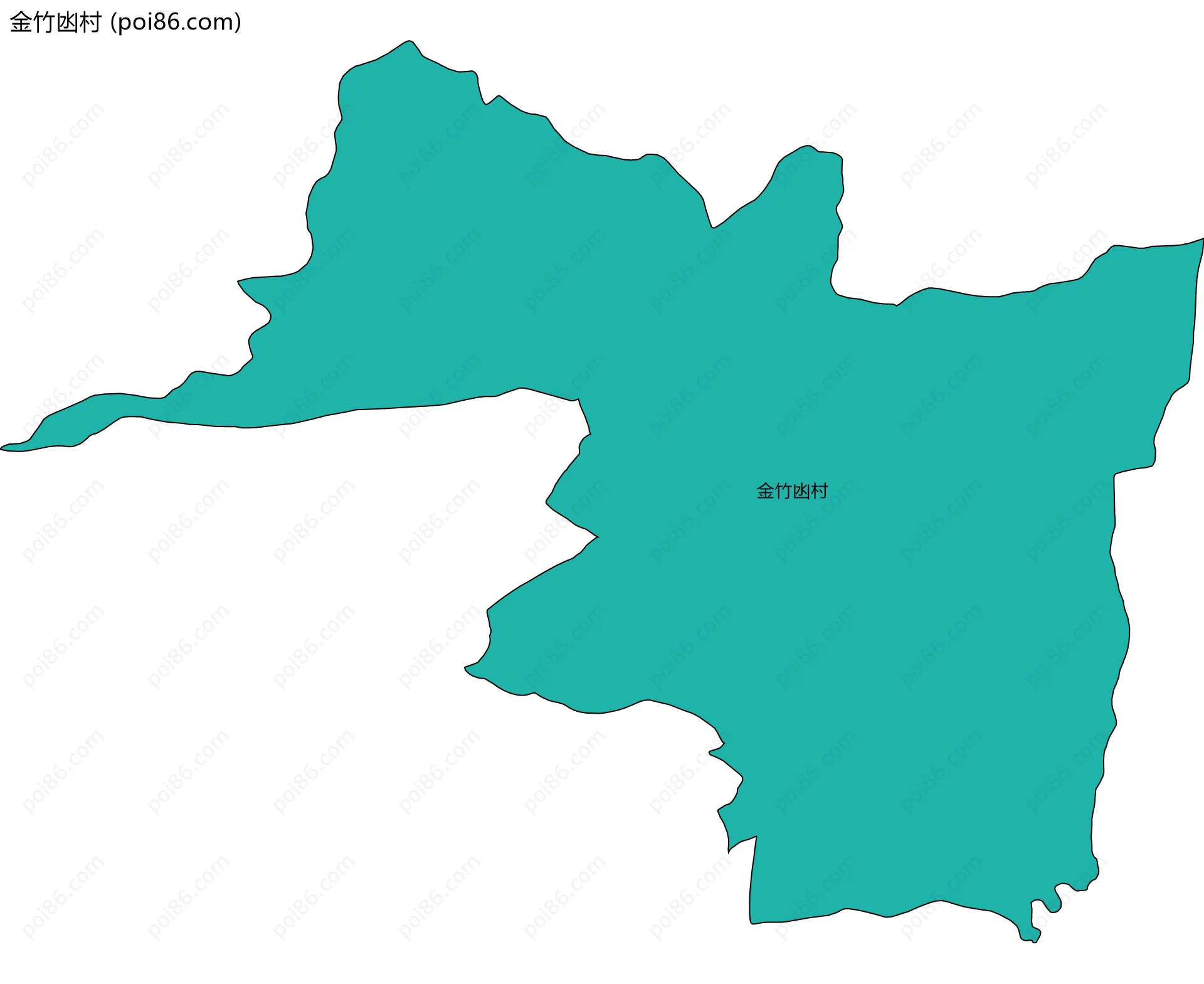 金竹凼村边界地图