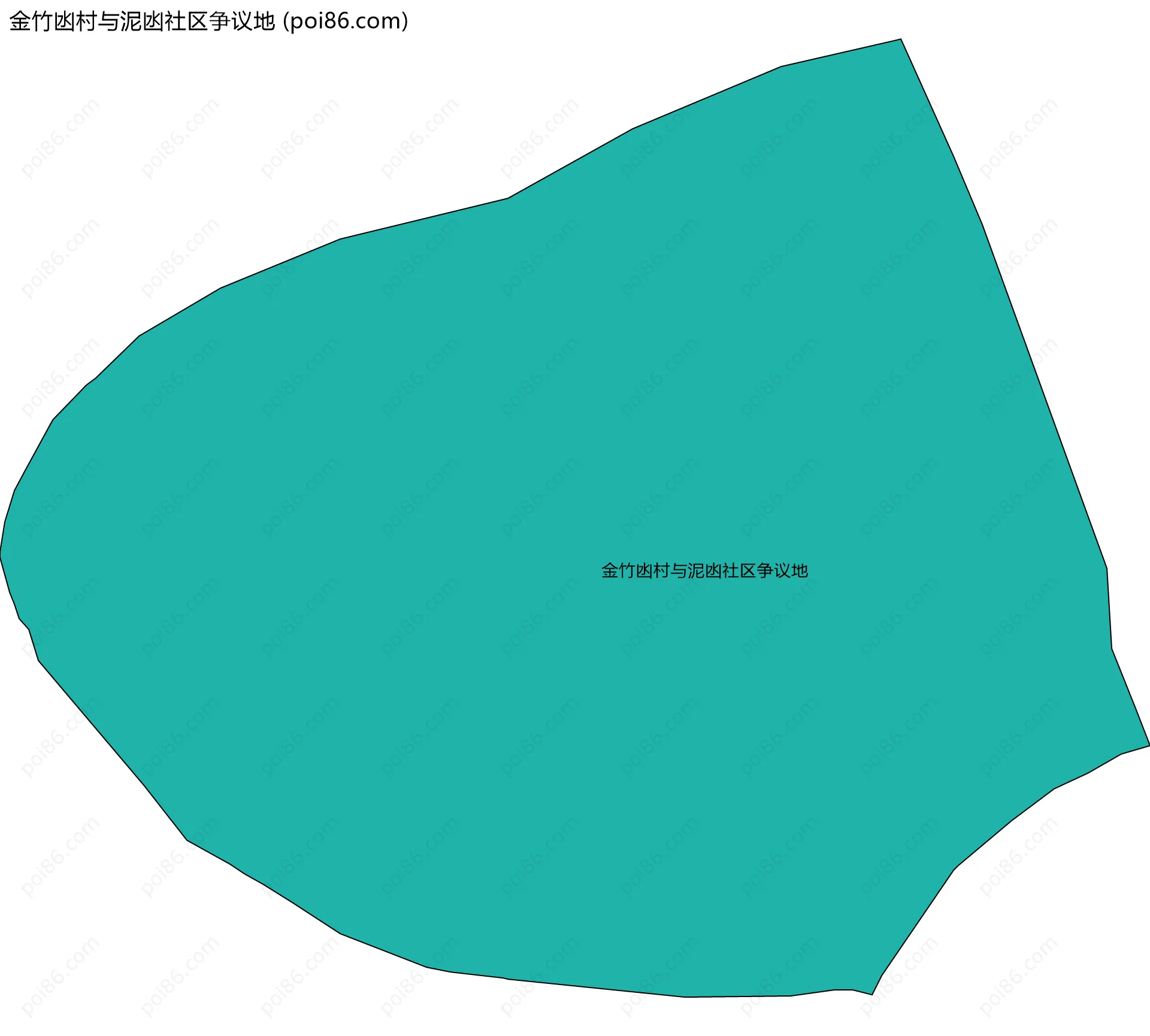金竹凼村与泥凼社区争议地边界地图