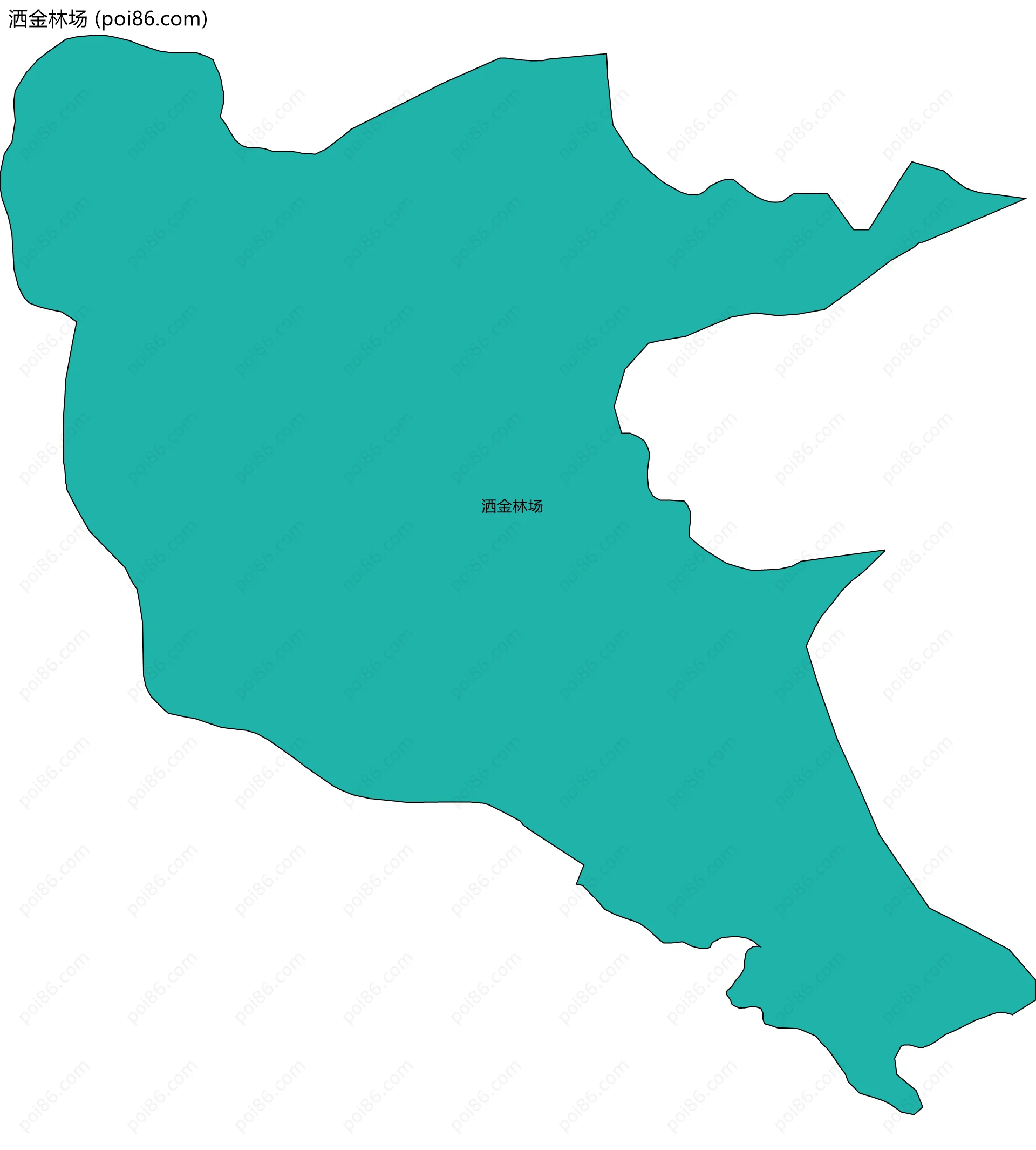 洒金林场边界地图