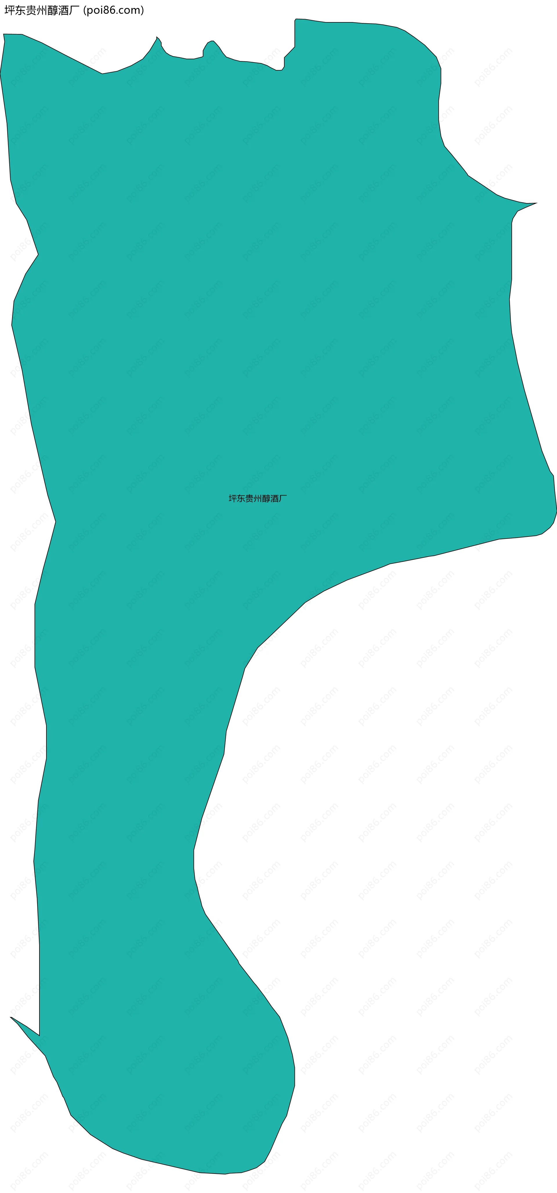 坪东贵州醇酒厂边界地图