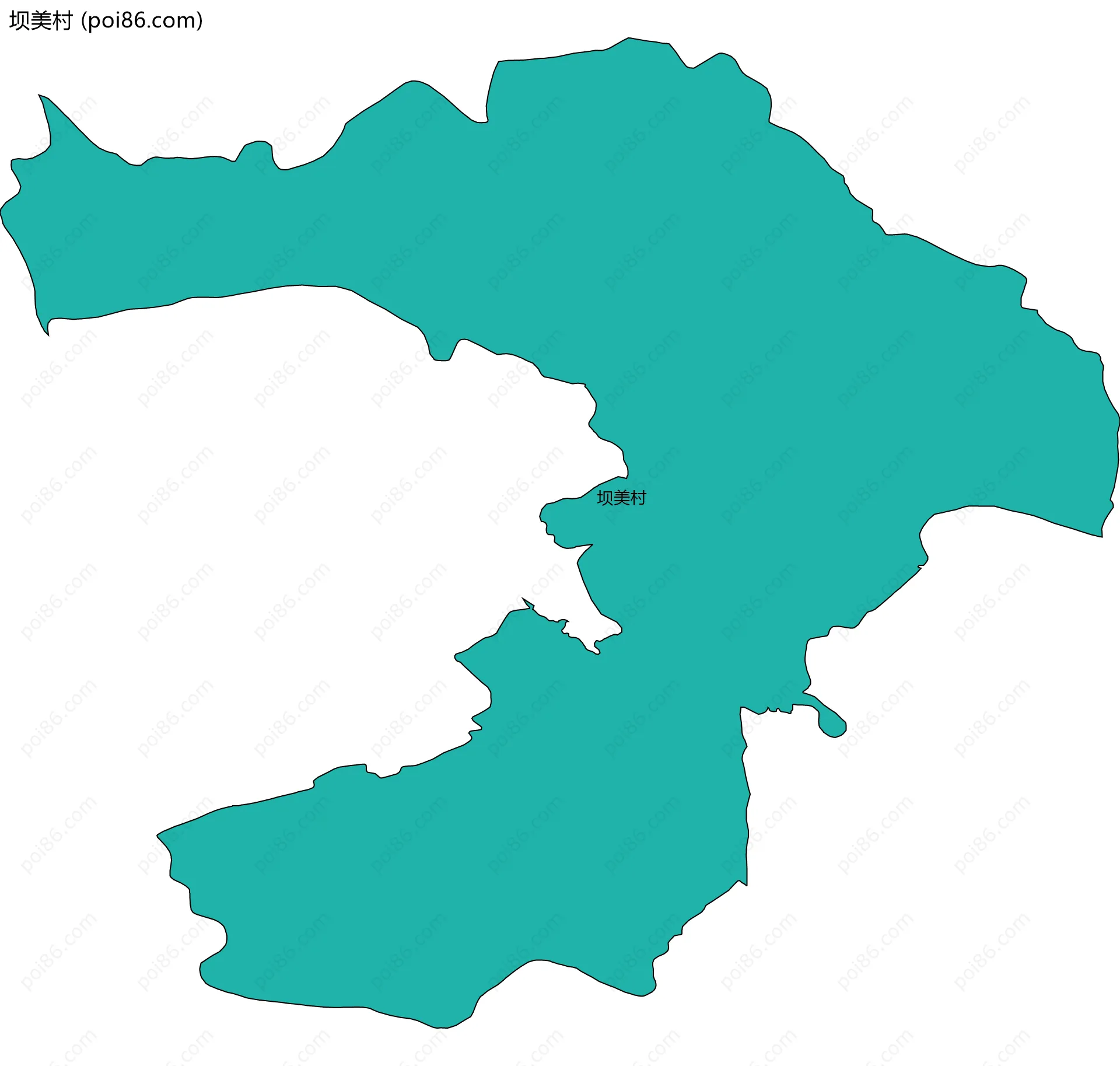 坝美村边界地图