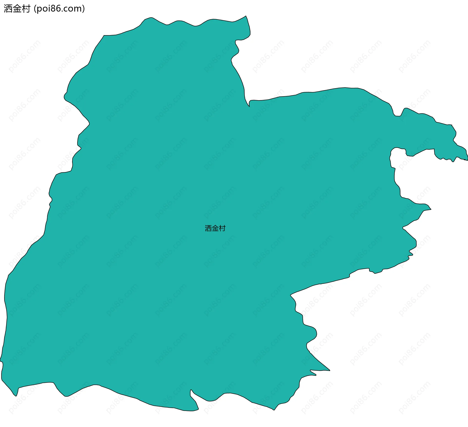 洒金村边界地图