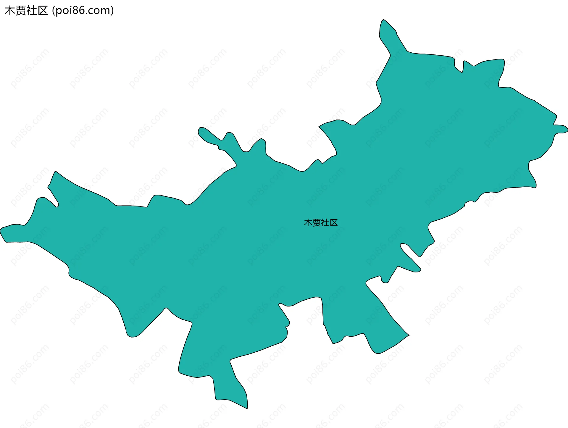 木贾社区边界地图