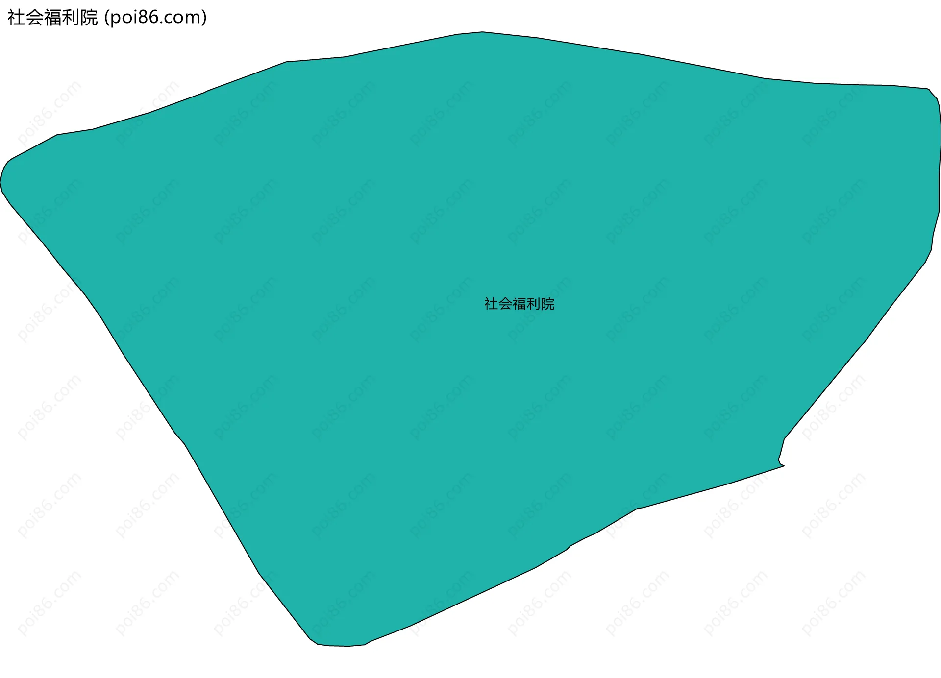 社会福利院边界地图