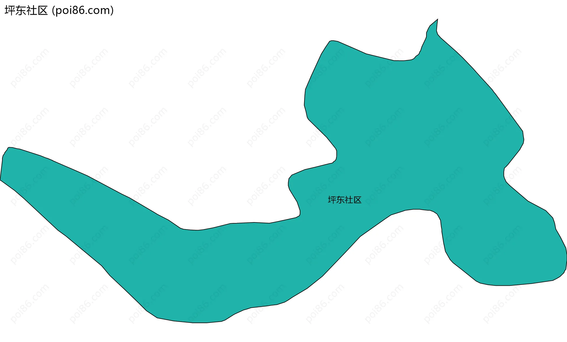 坪东社区边界地图