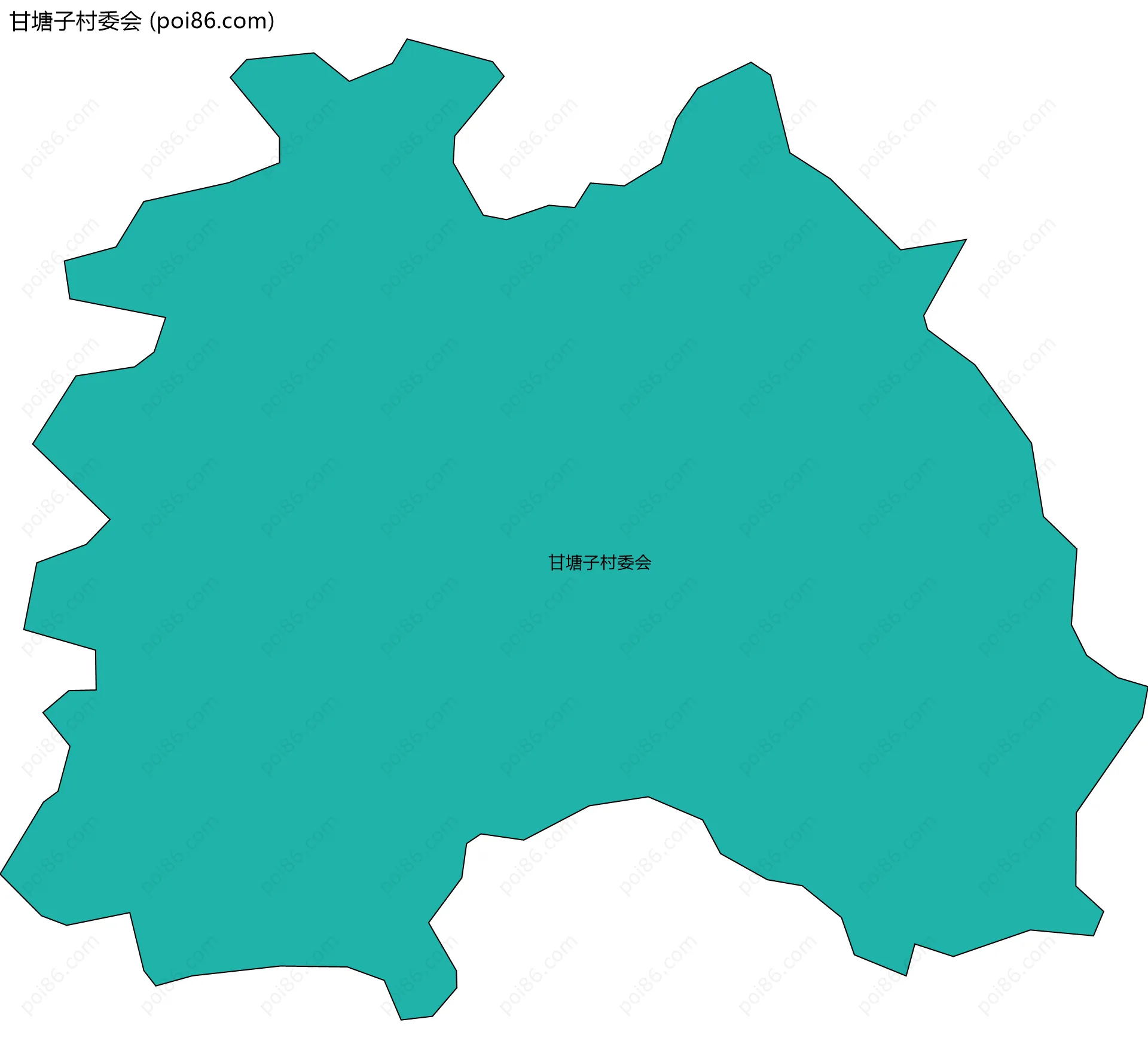 甘塘子村委会边界地图