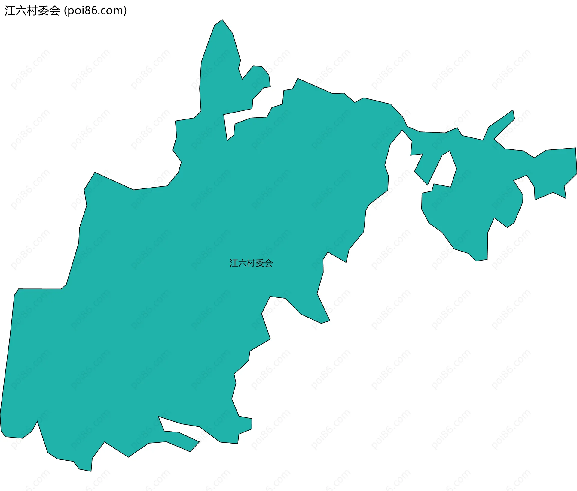 江六村委会边界地图