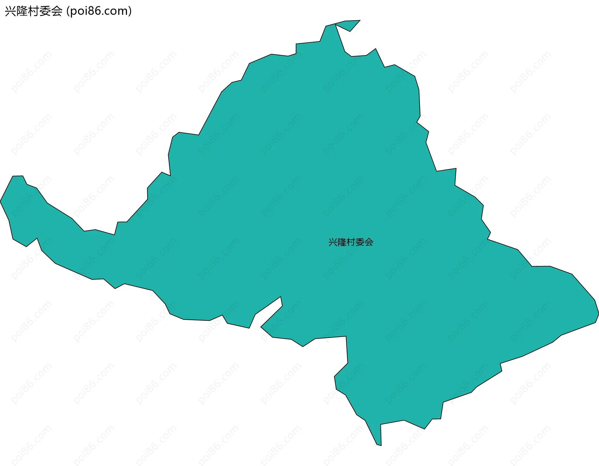 兴隆村委会边界地图