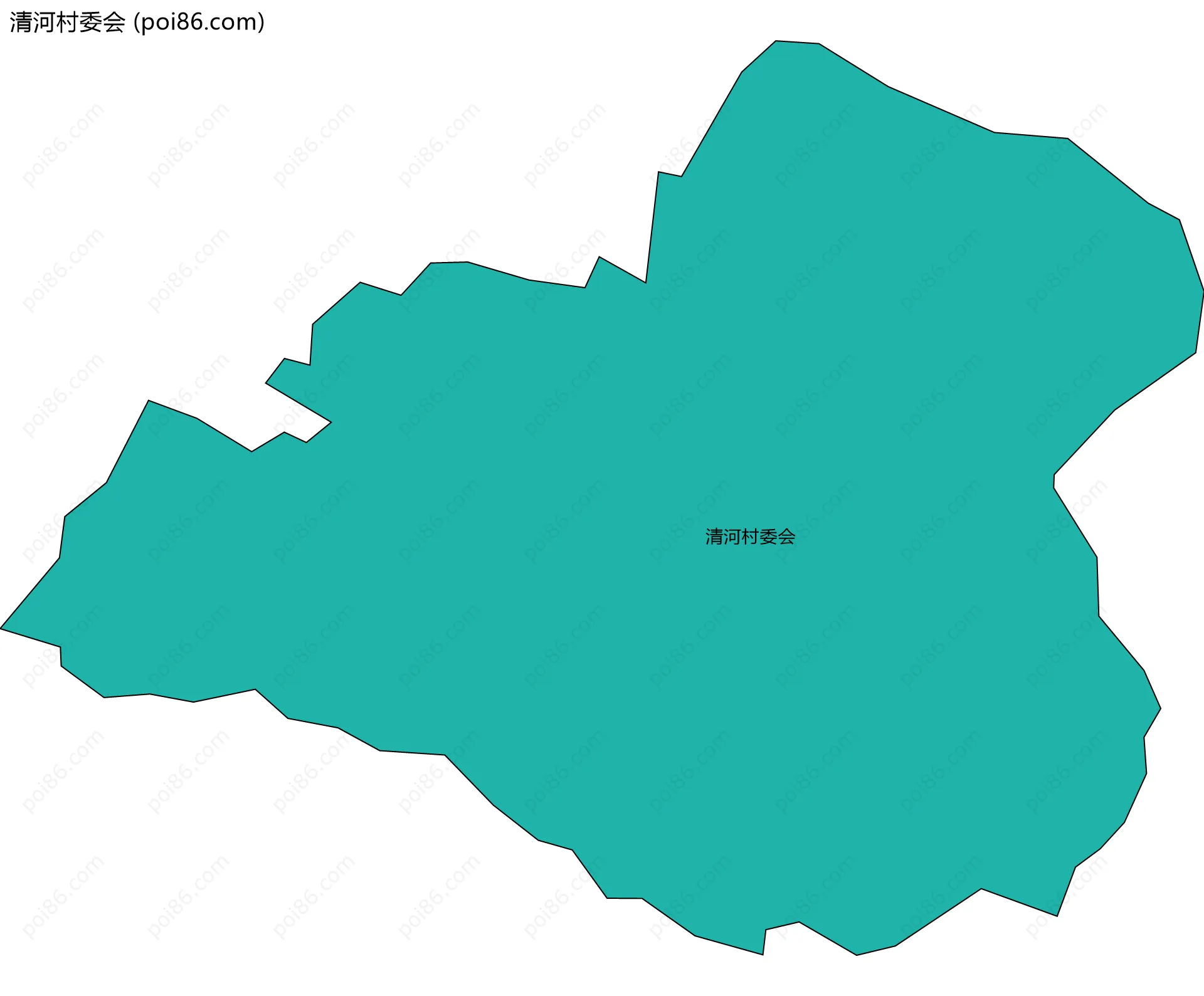 清河村委会边界地图