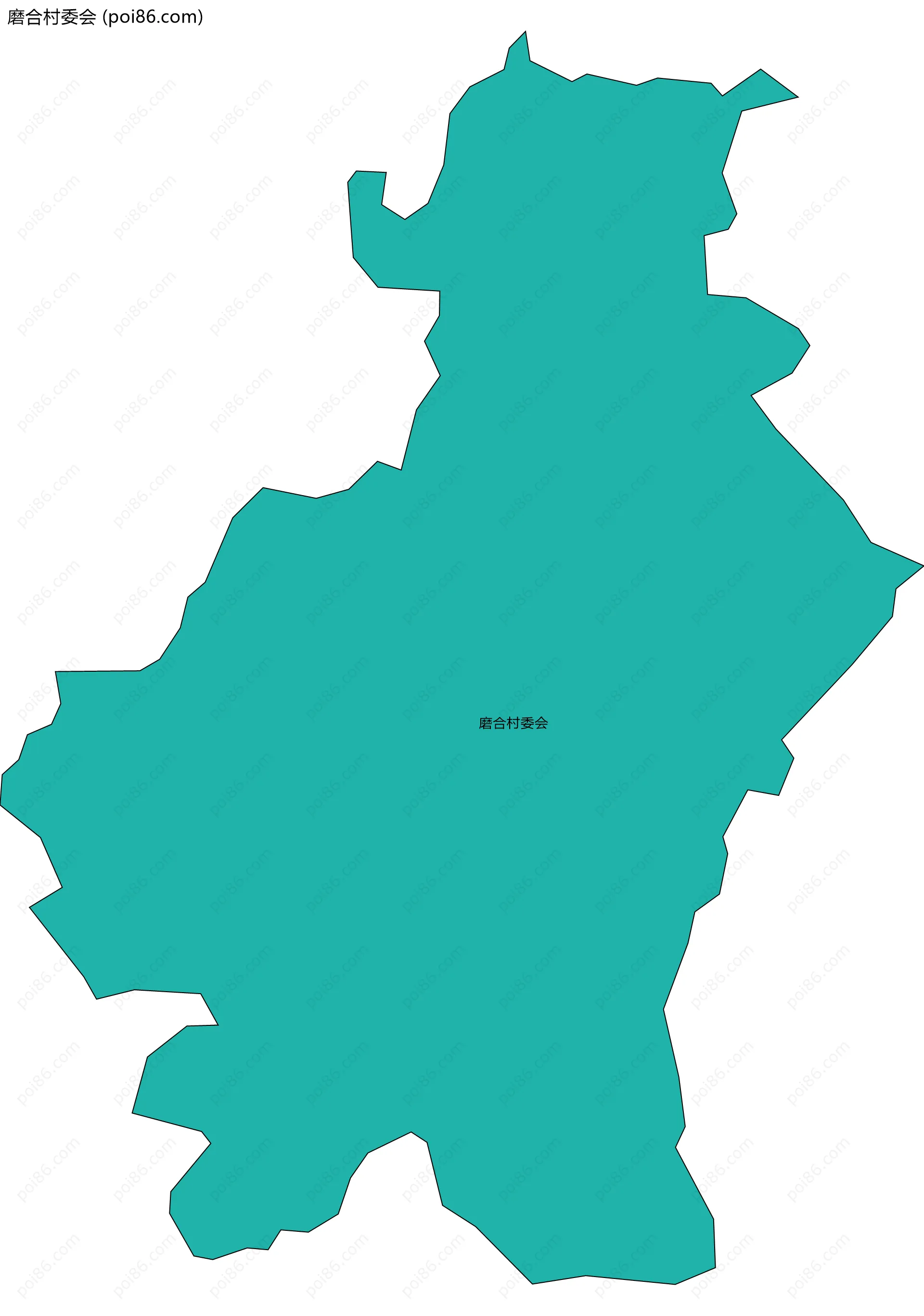 磨合村委会边界地图