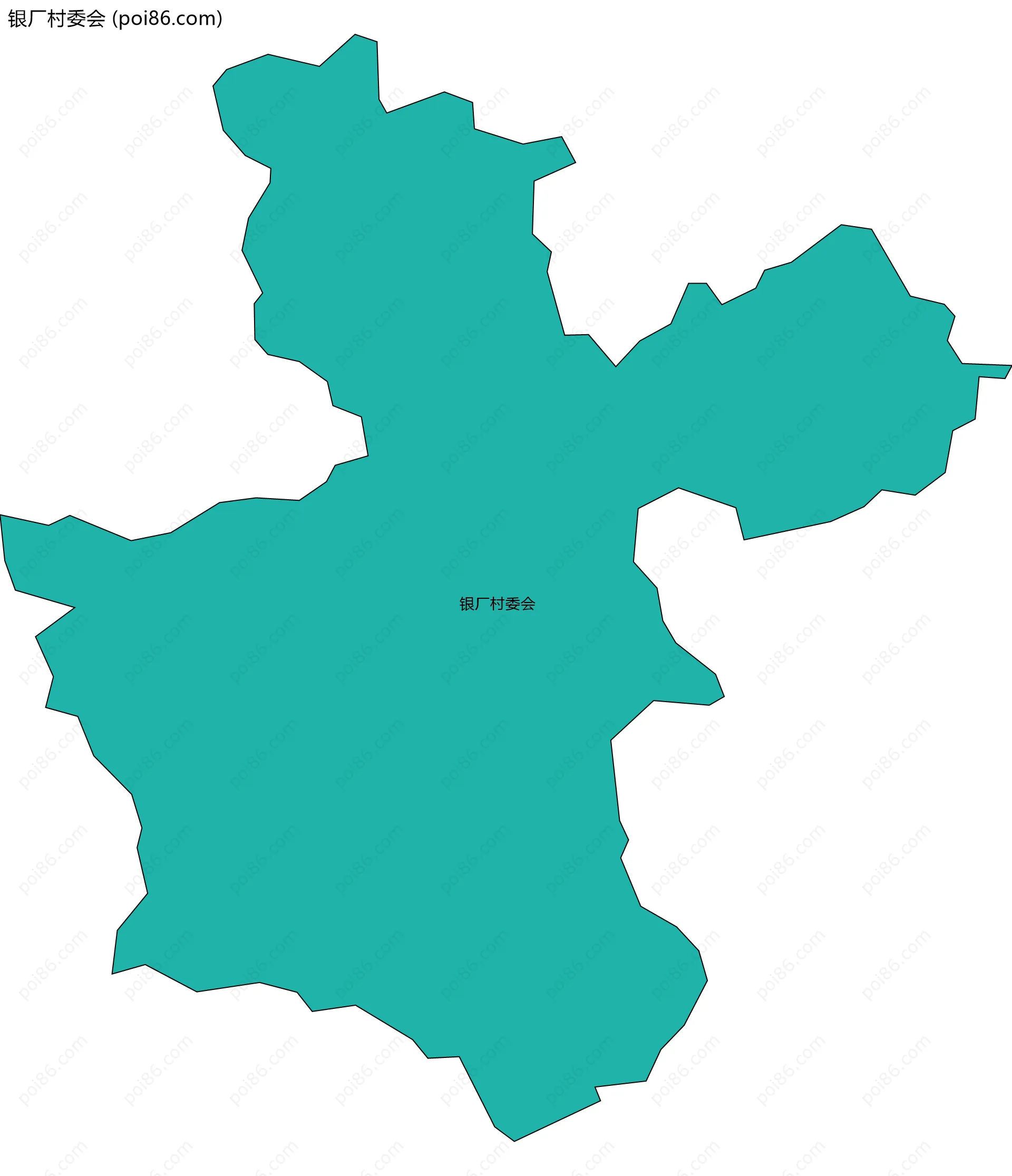 银厂村委会边界地图