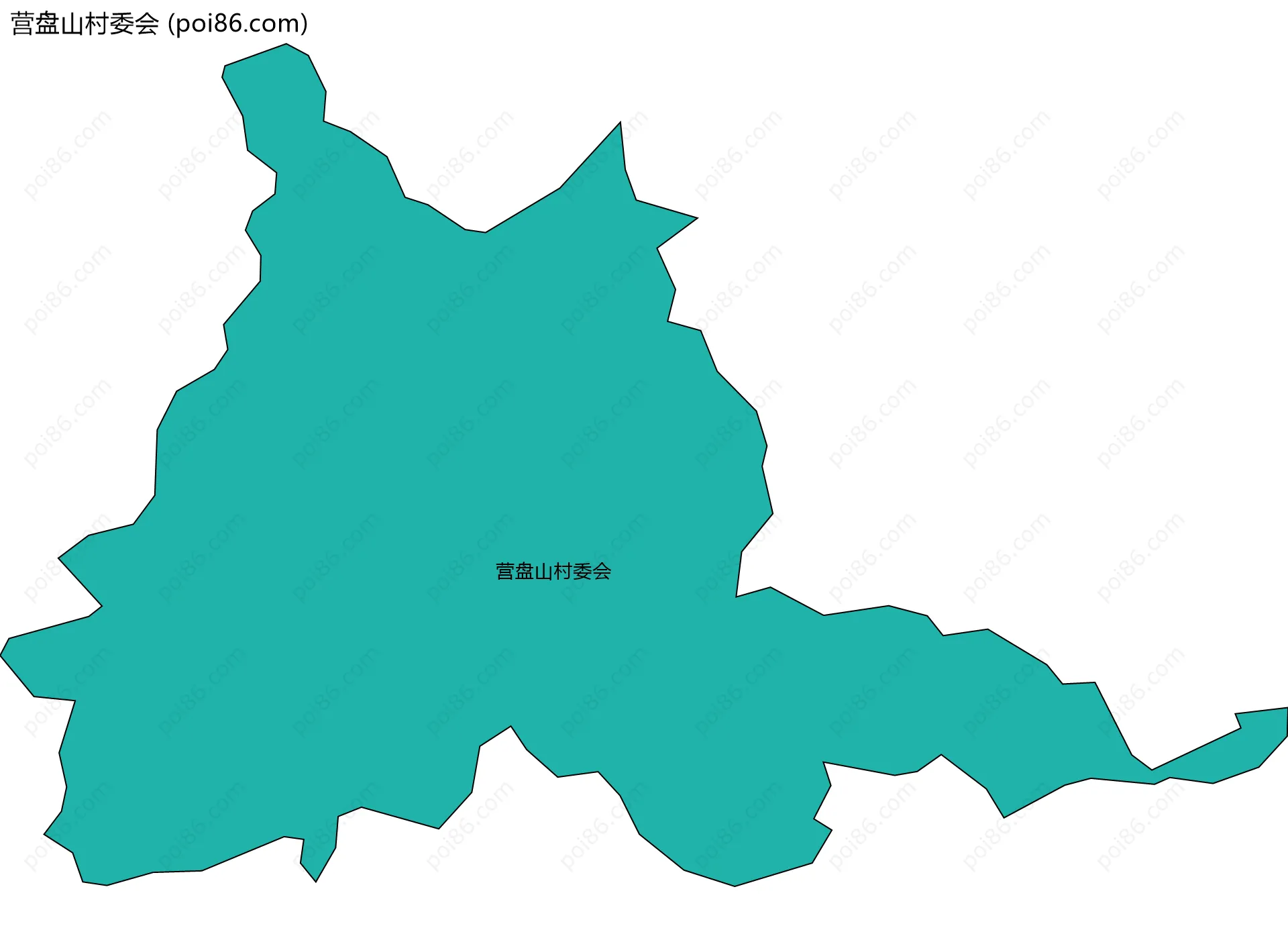 营盘山村委会边界地图