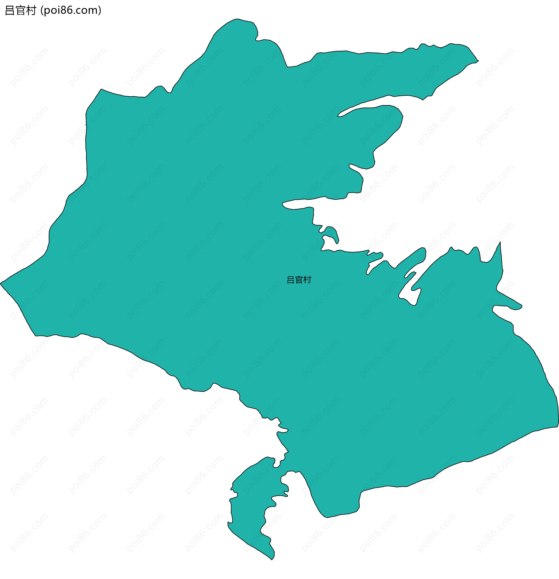 吕官村边界地图