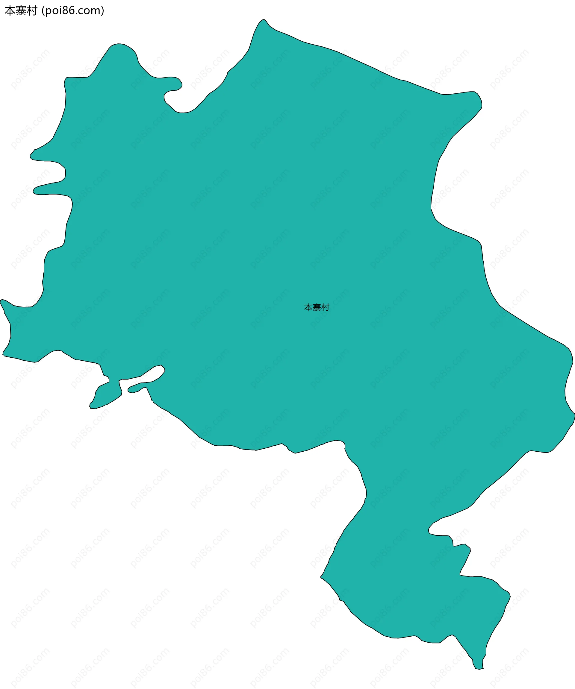 本寨村边界地图