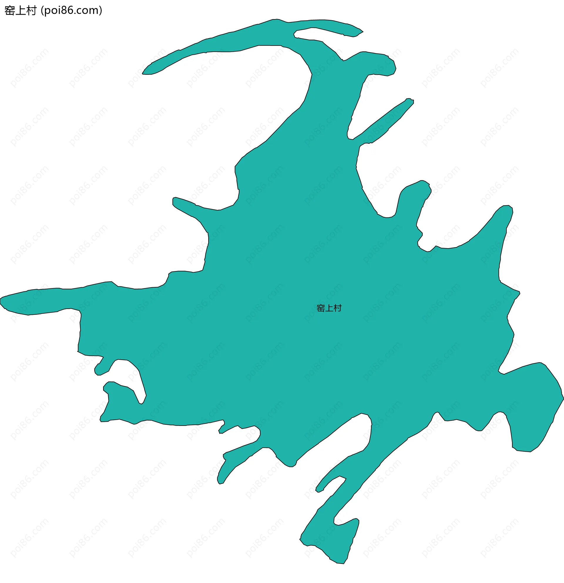 窑上村边界地图