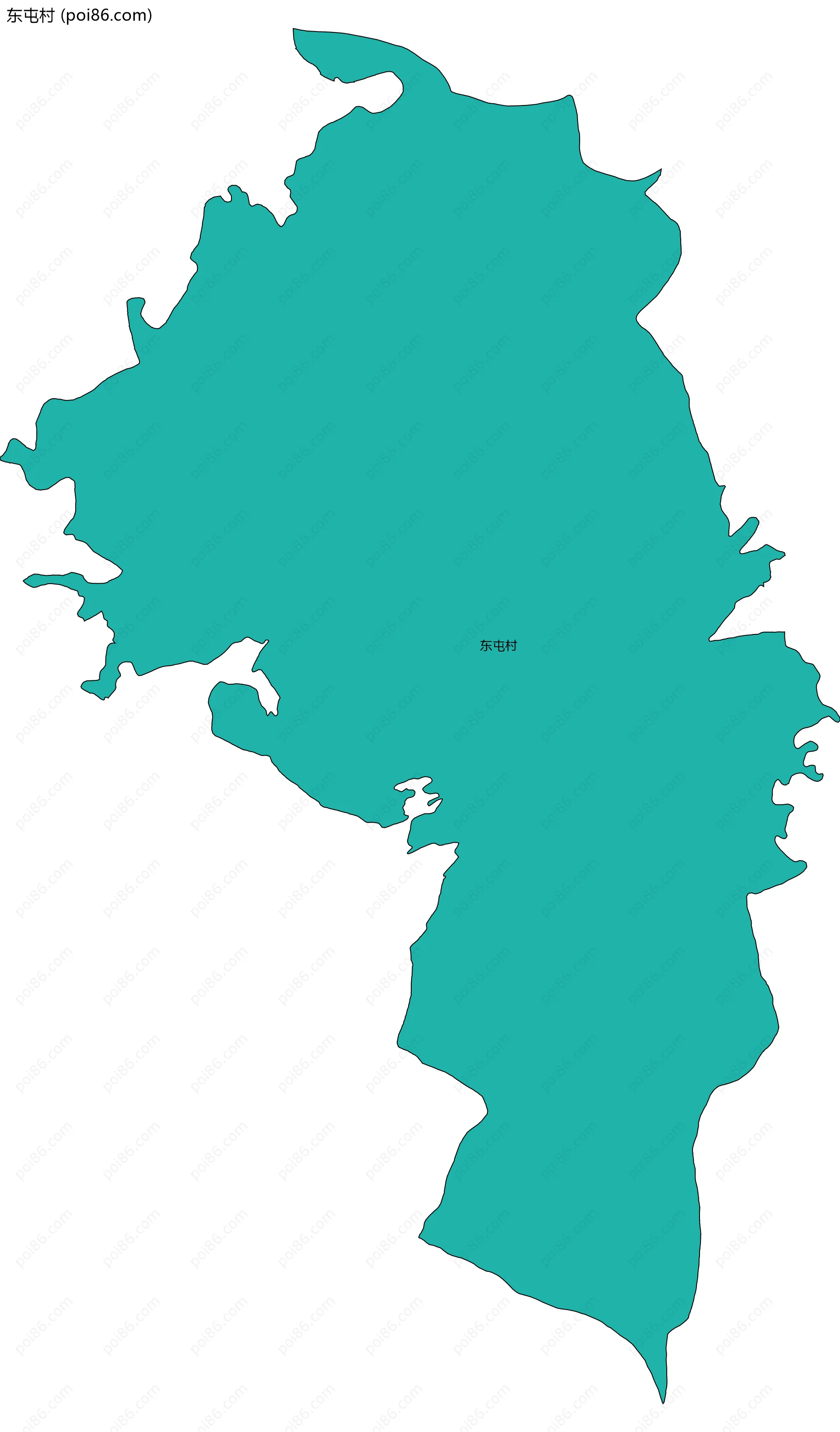东屯村边界地图