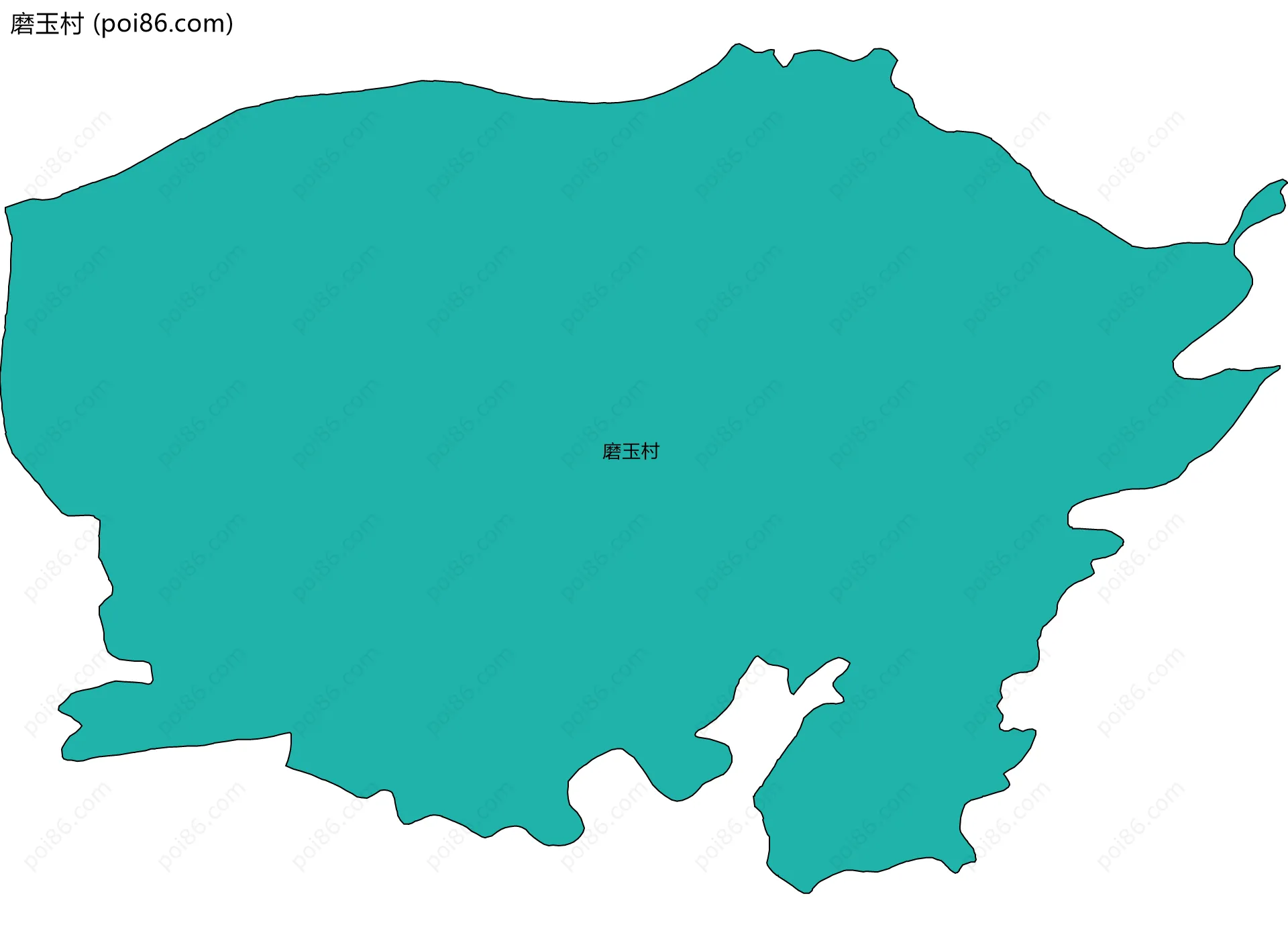 磨玉村边界地图
