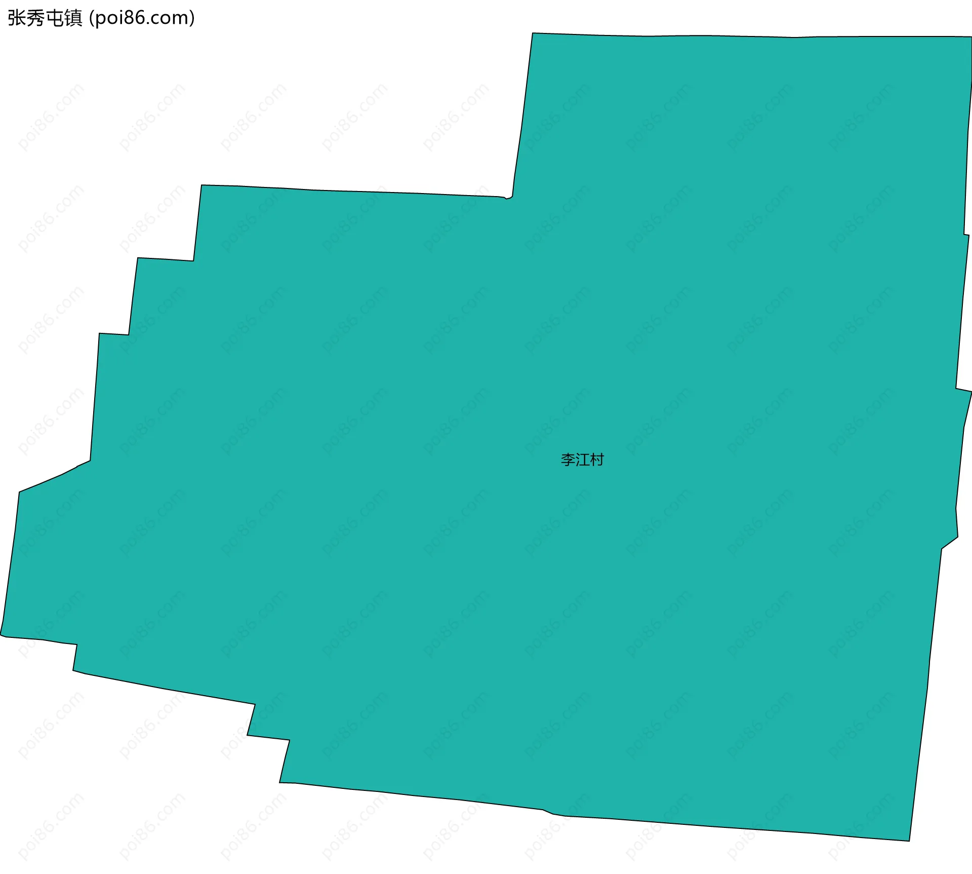 张秀屯镇边界地图(五级行政区划)
