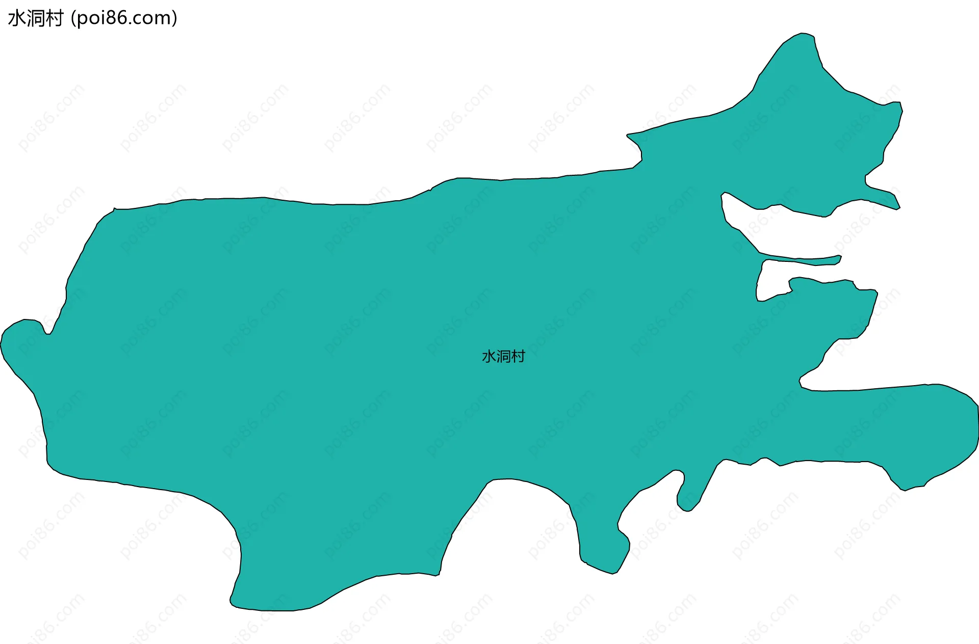 水洞村边界地图