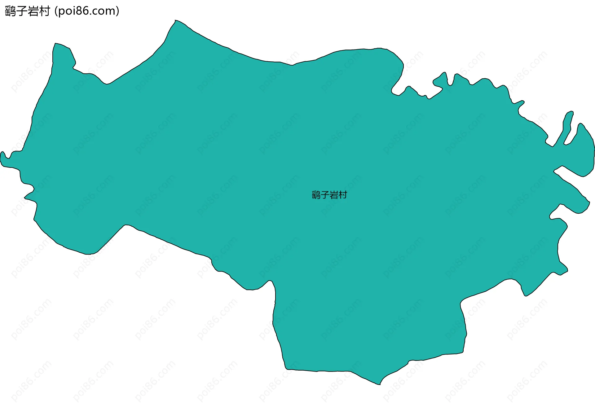 鹞子岩村边界地图