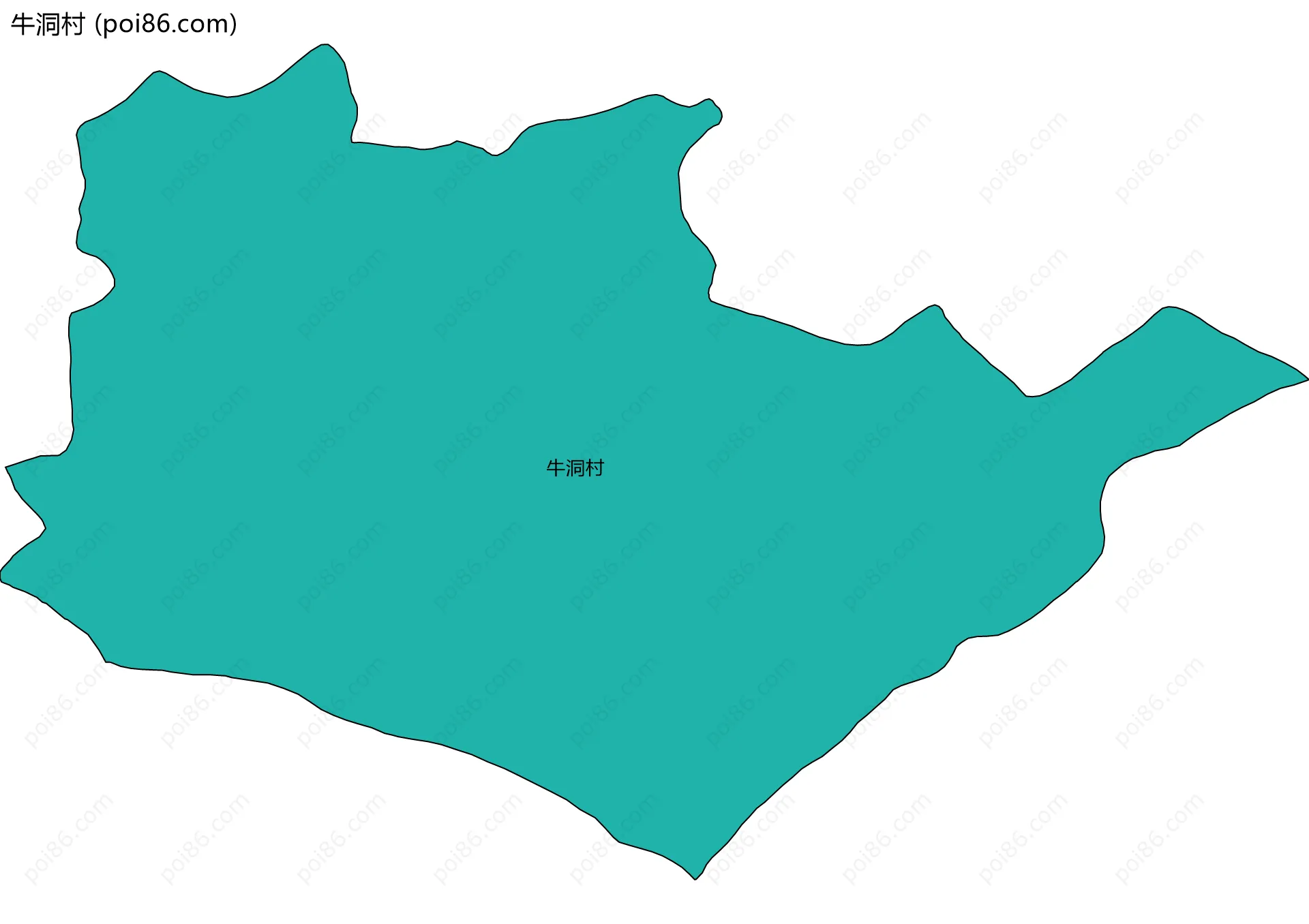 牛洞村边界地图
