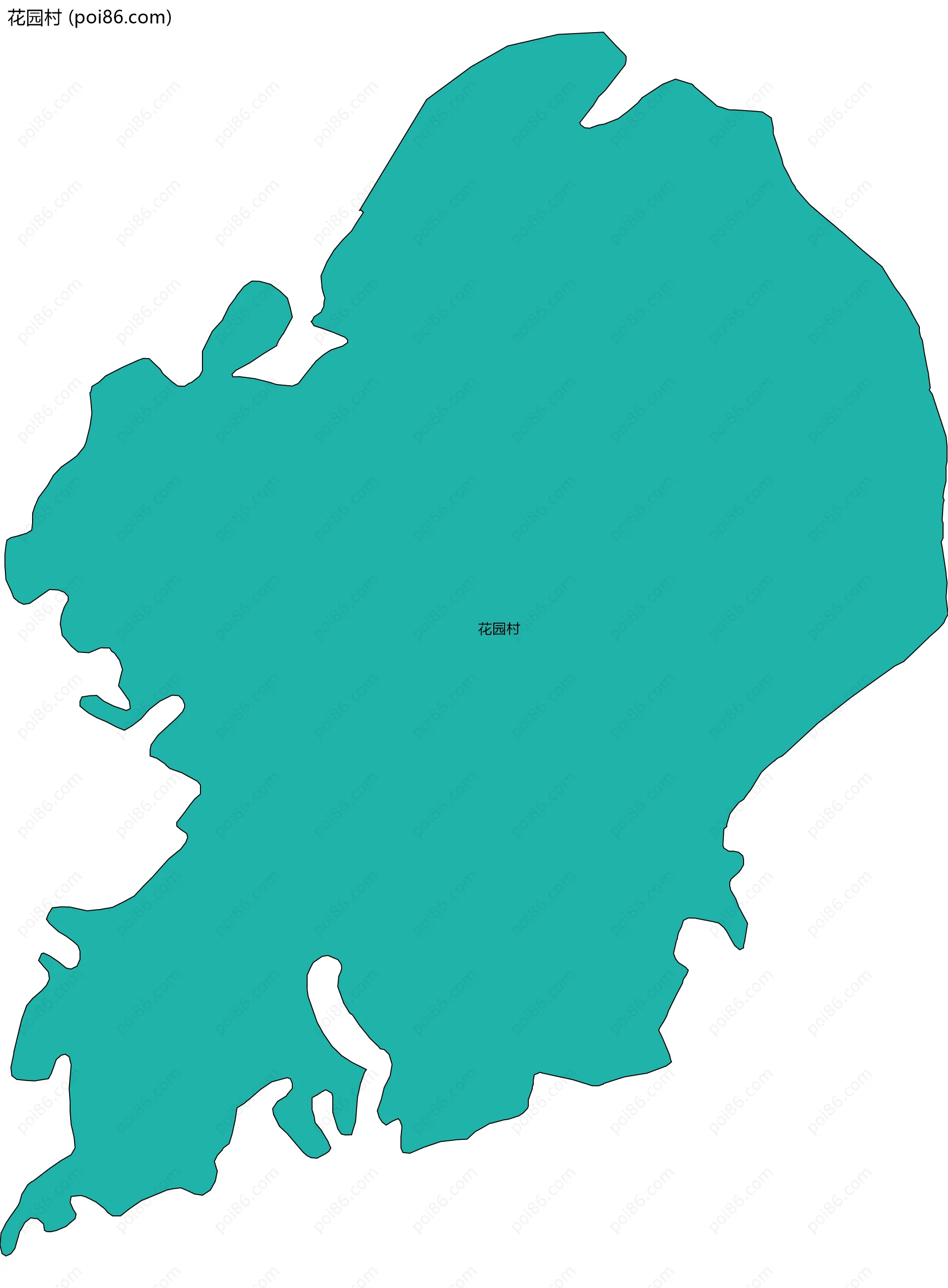 花园村边界地图