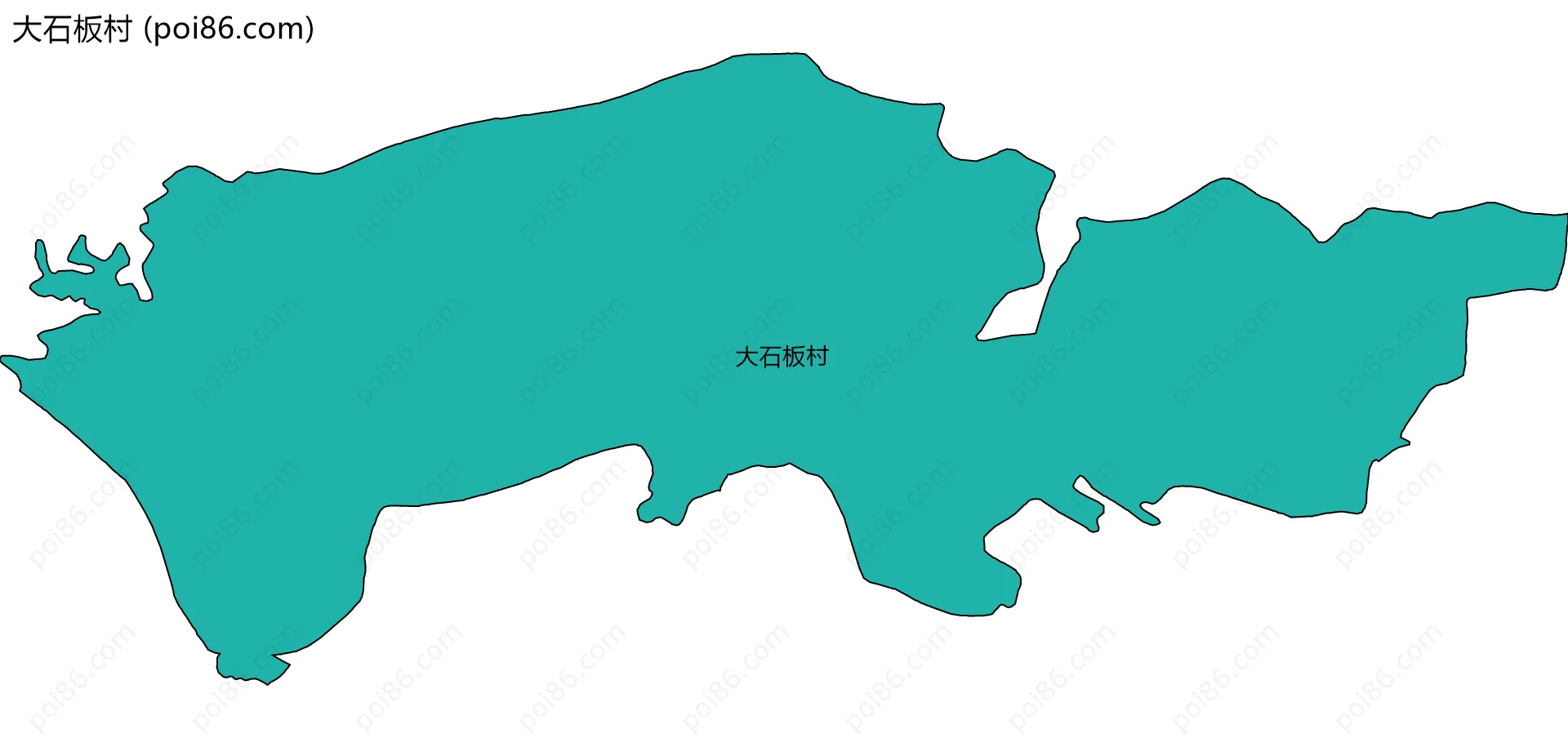 大石板村边界地图