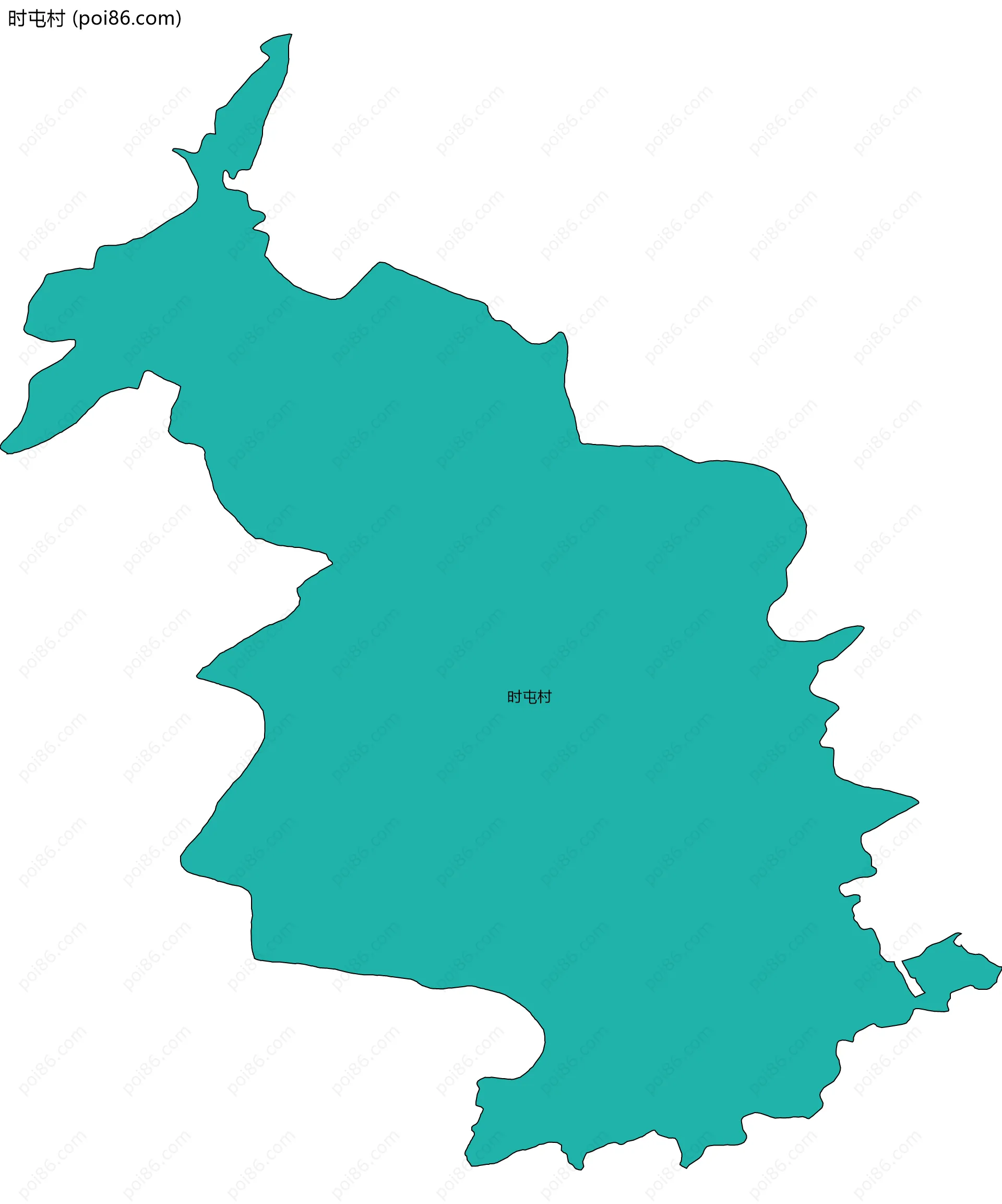 时屯村边界地图