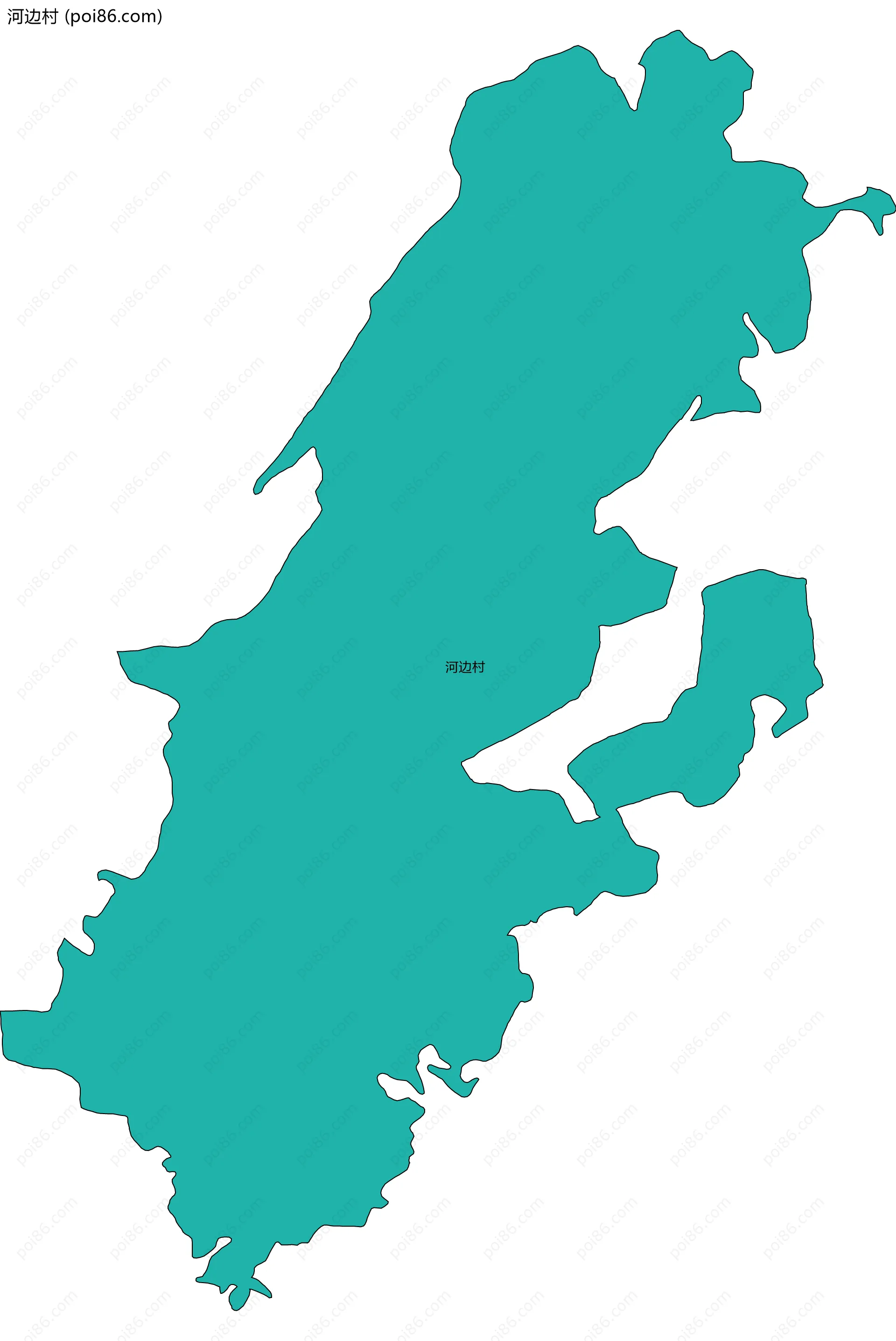 河边村边界地图