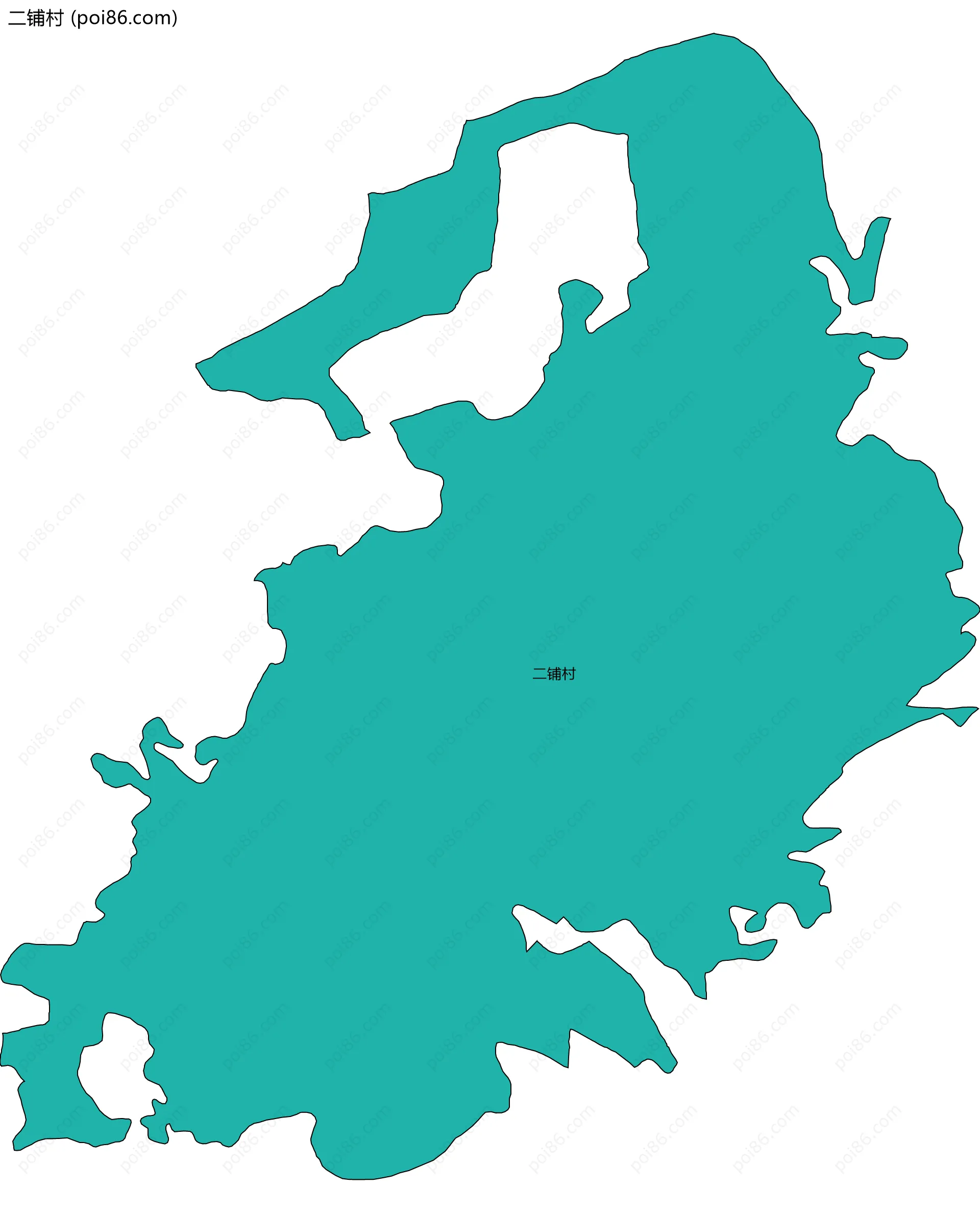 二铺村边界地图