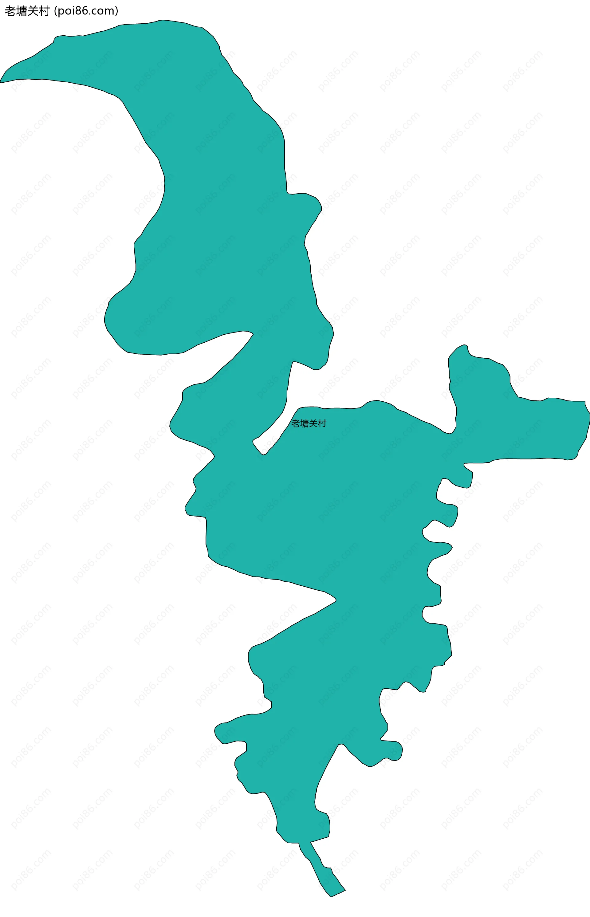老塘关村边界地图