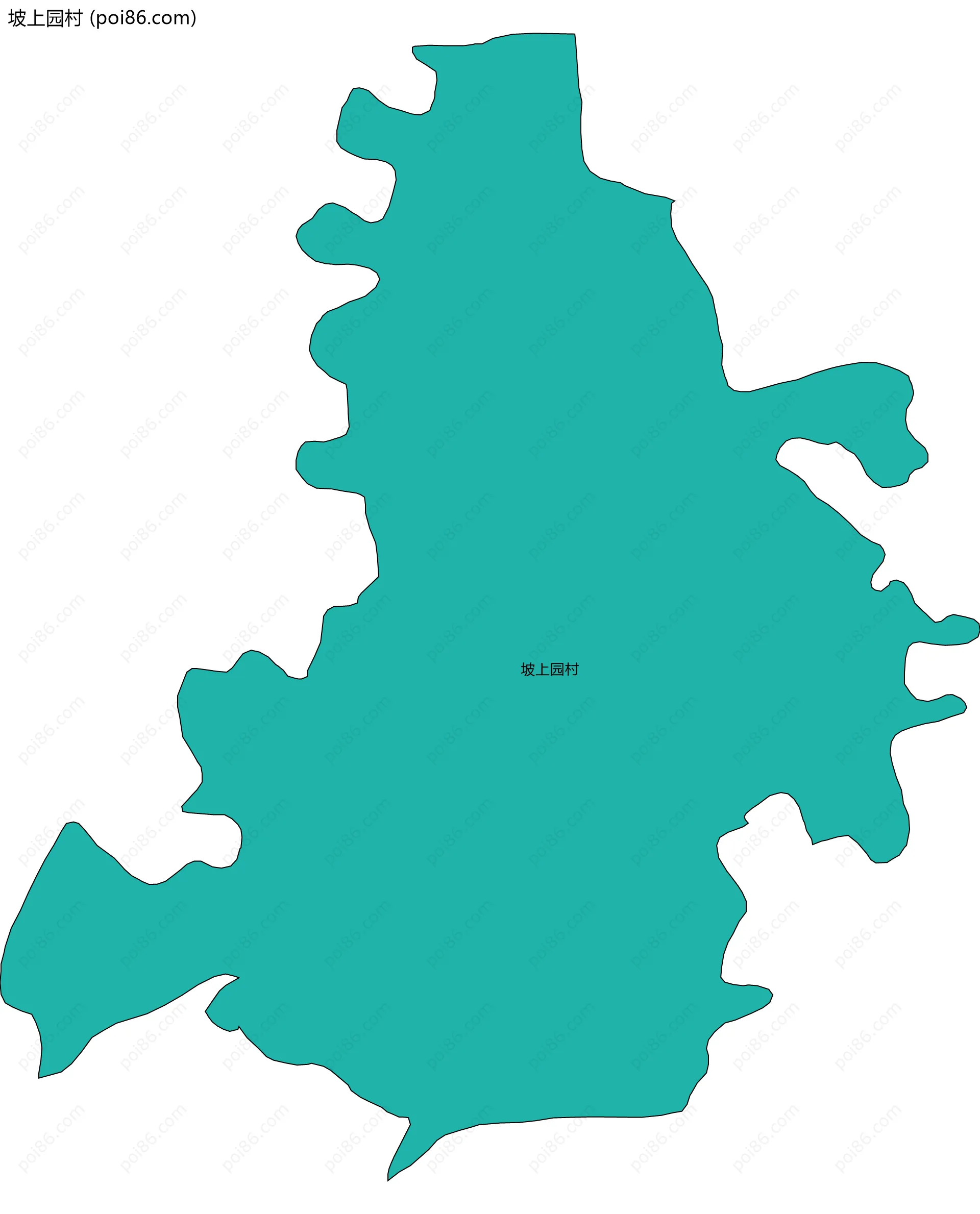 坡上园村边界地图