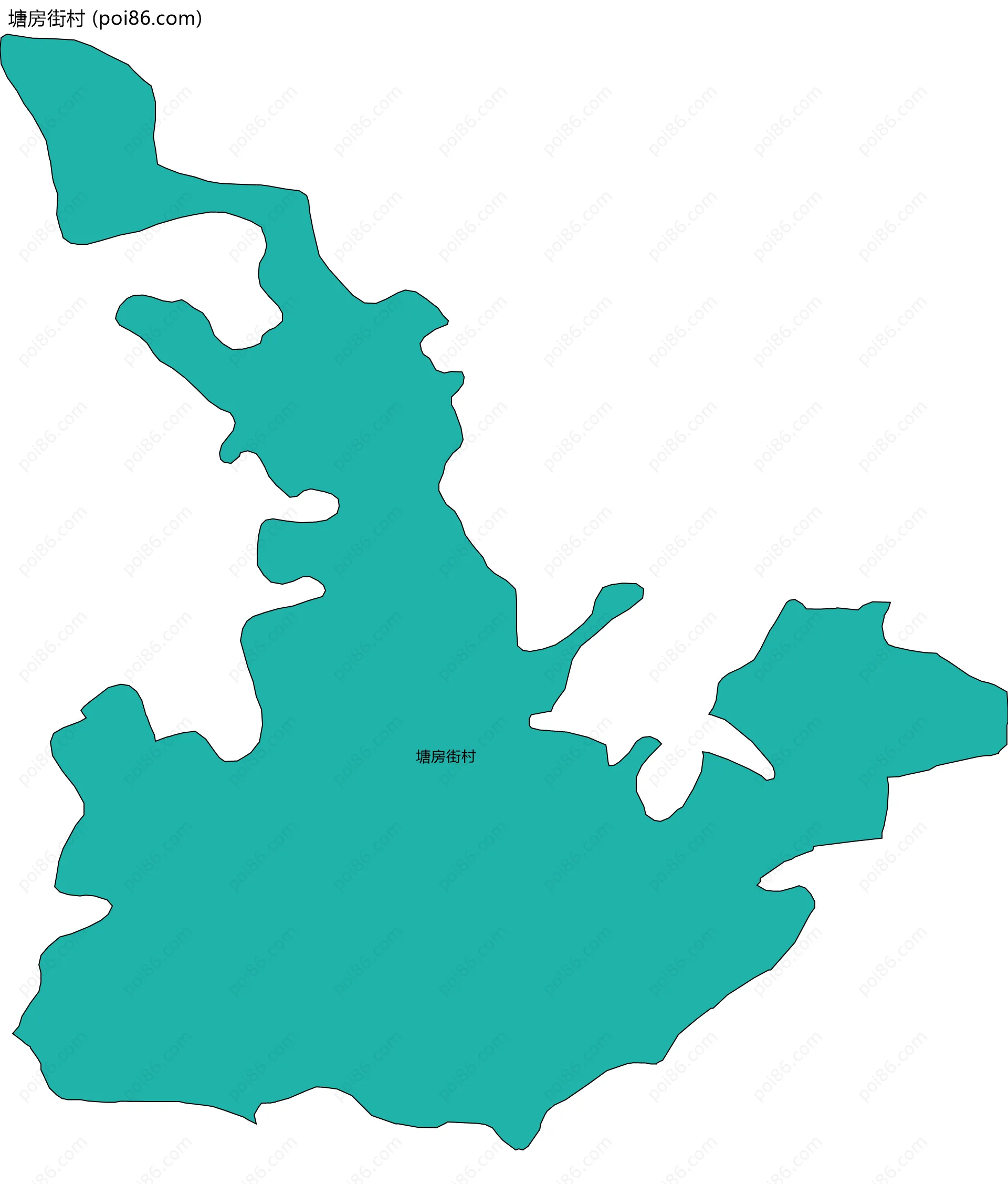 塘房街村边界地图