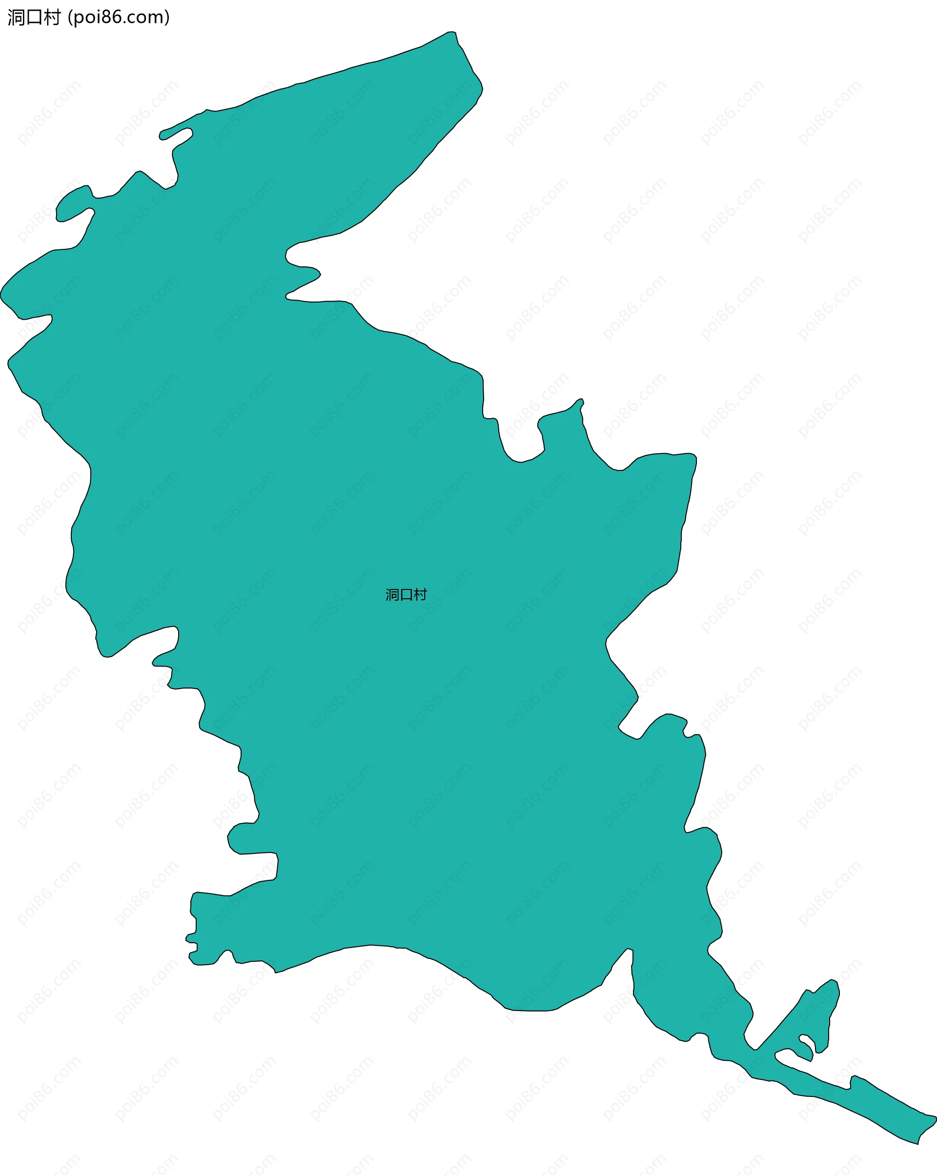 洞口村边界地图
