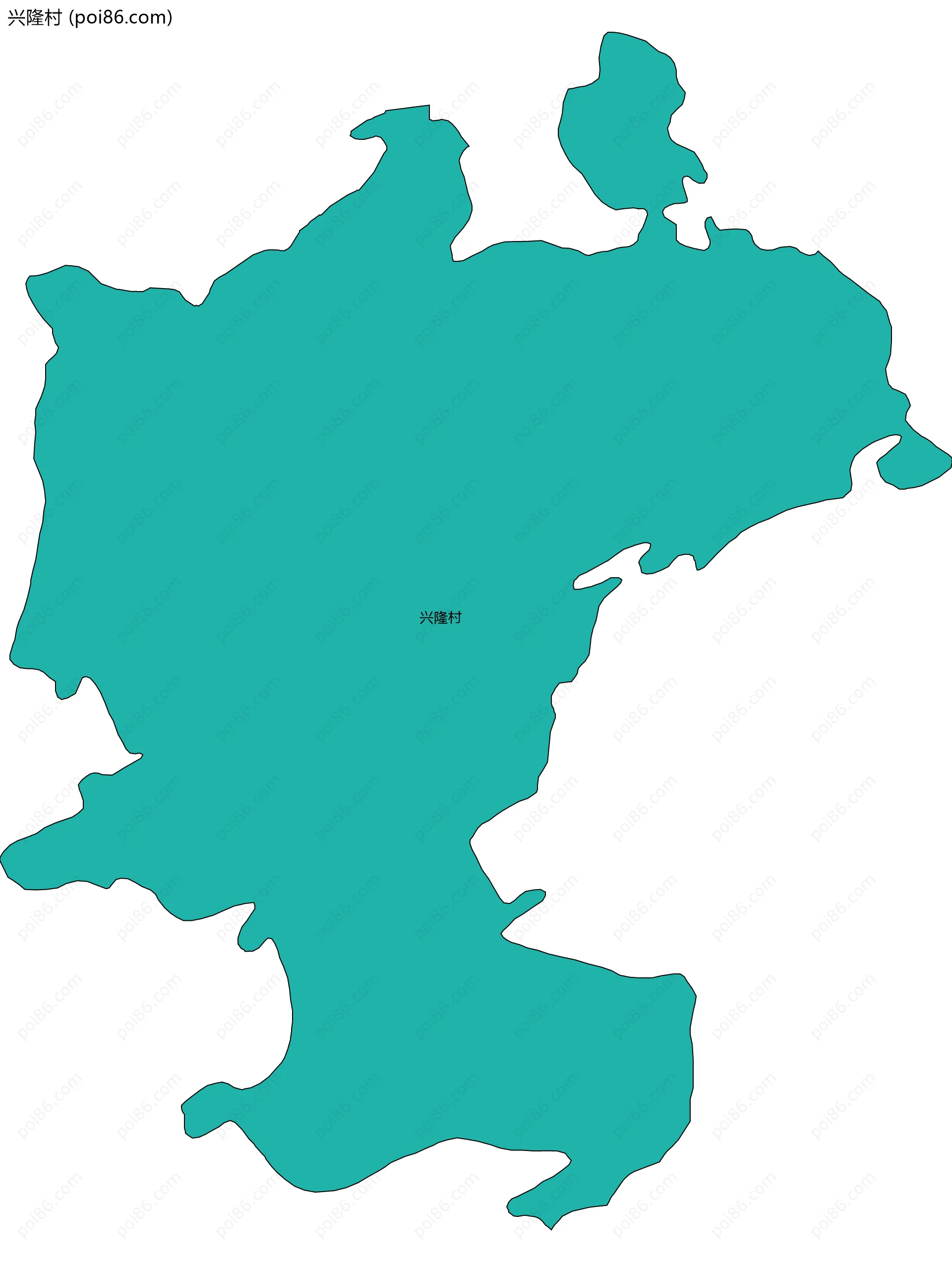 兴隆村边界地图