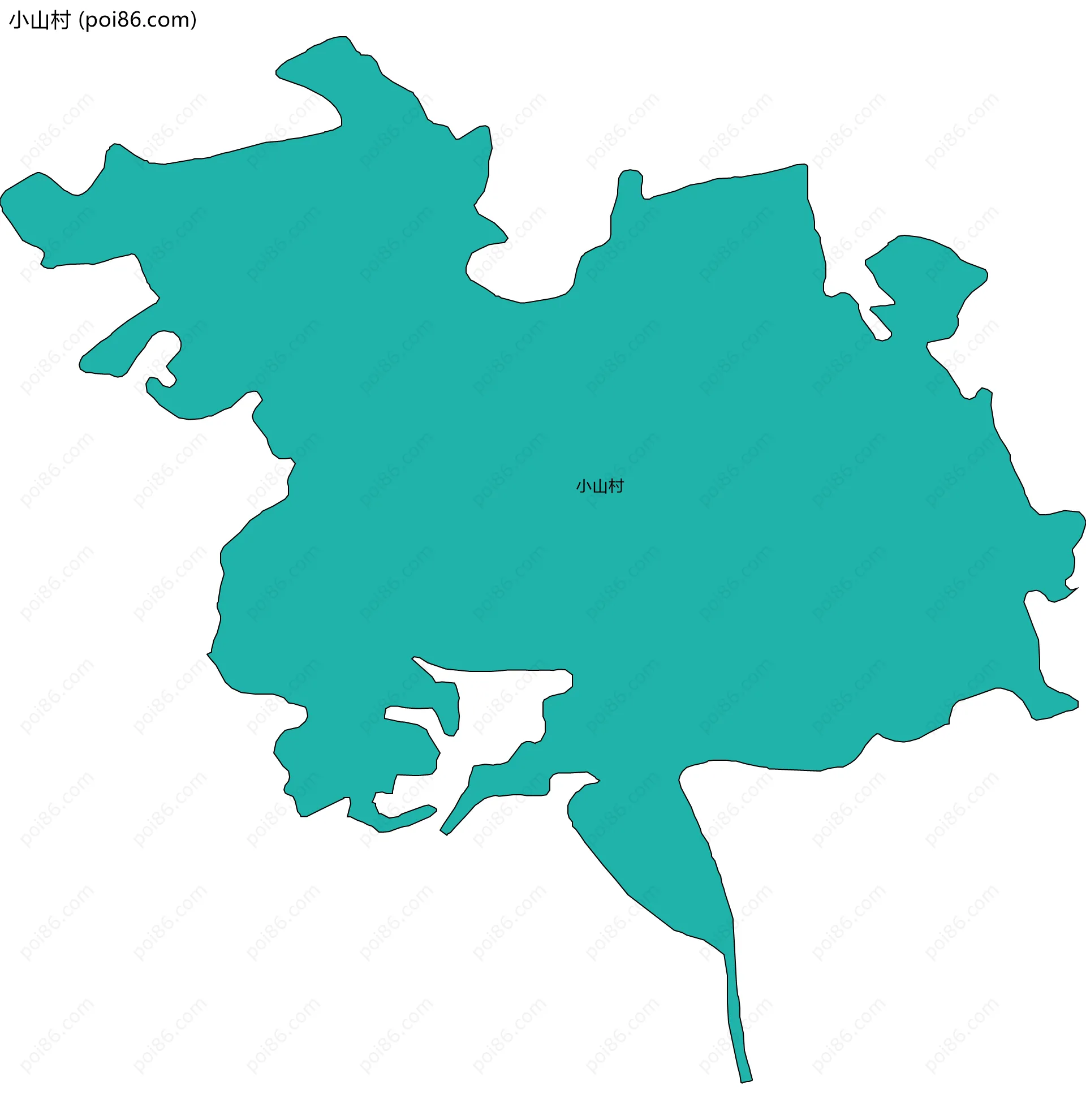 小山村边界地图