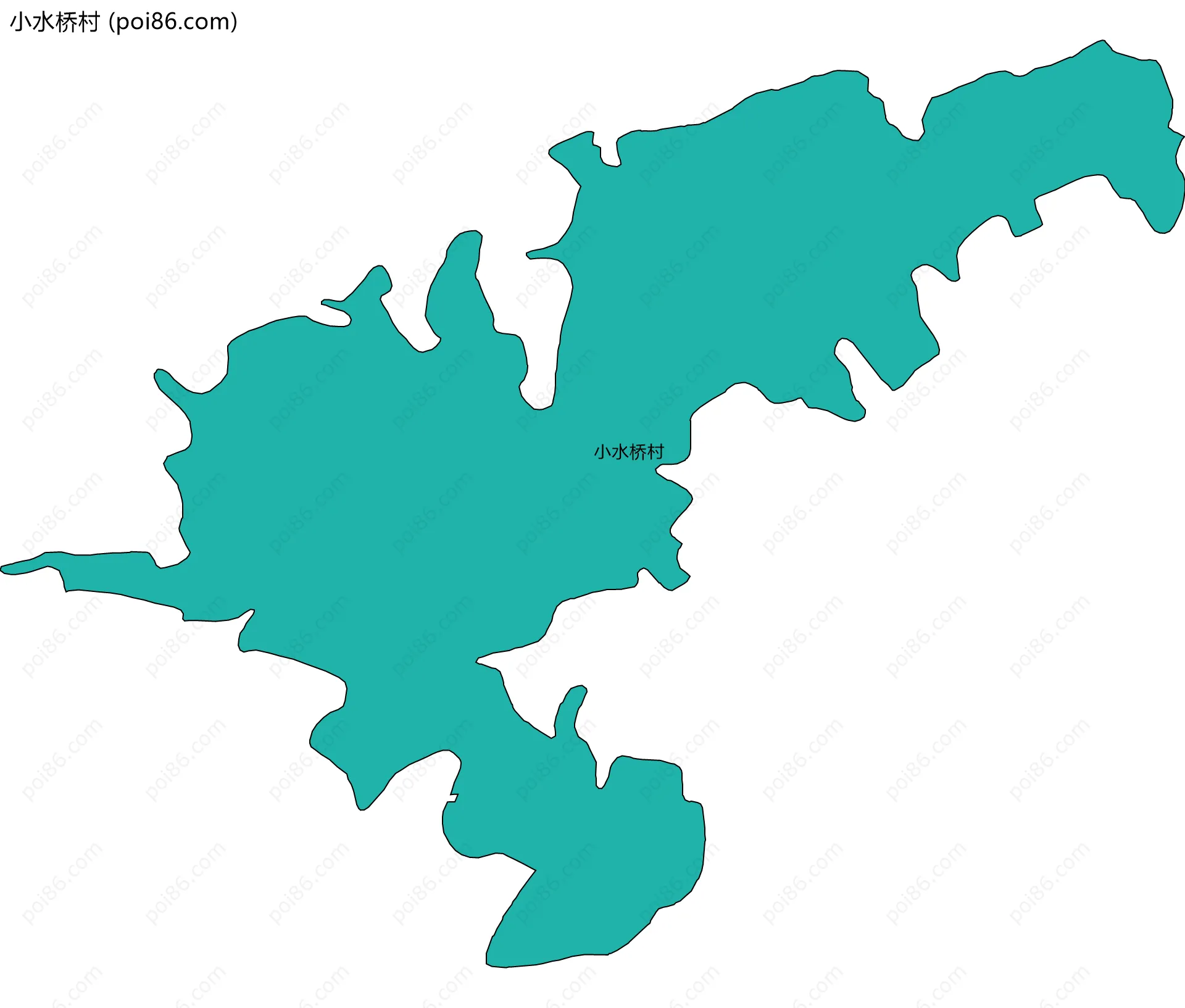 小水桥村边界地图