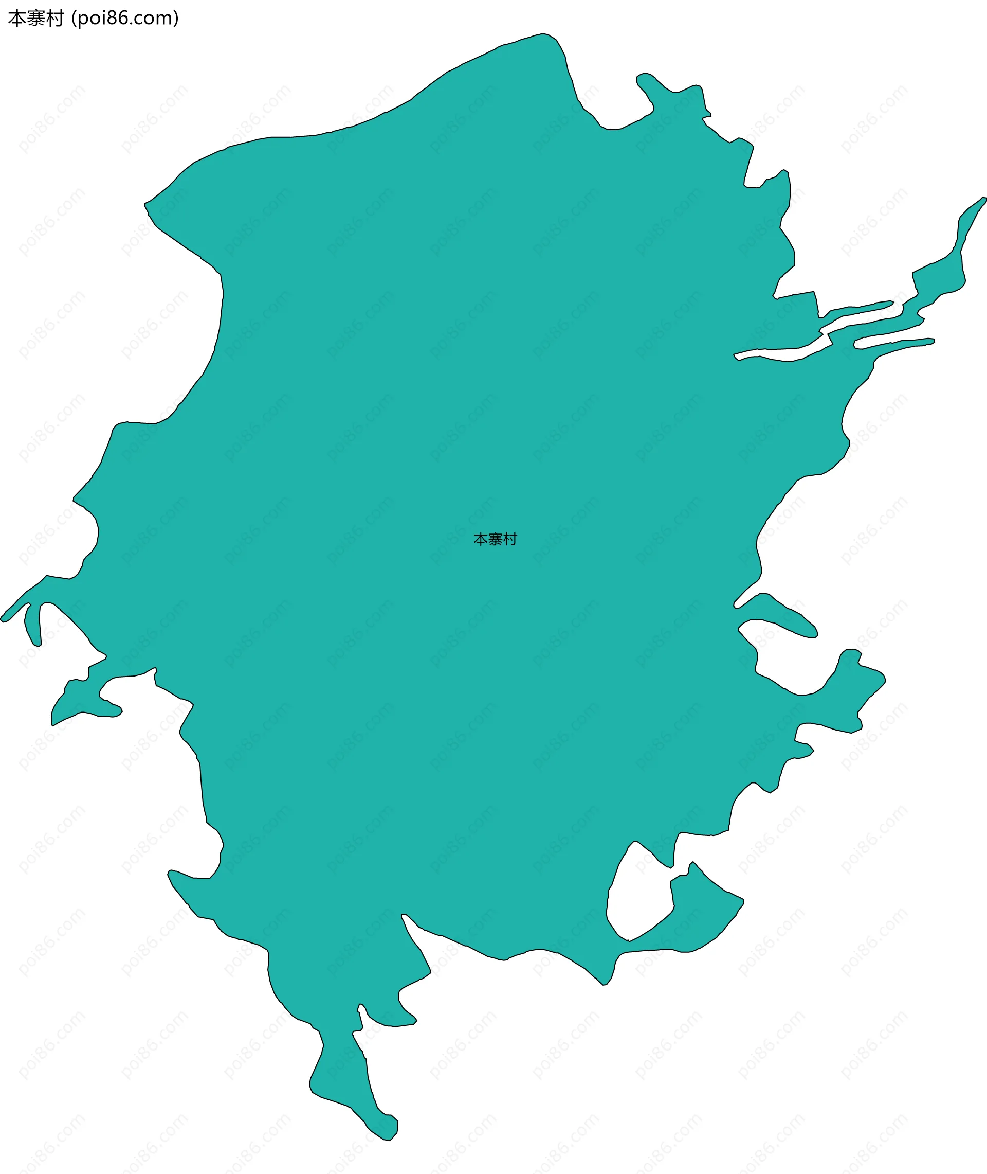 本寨村边界地图