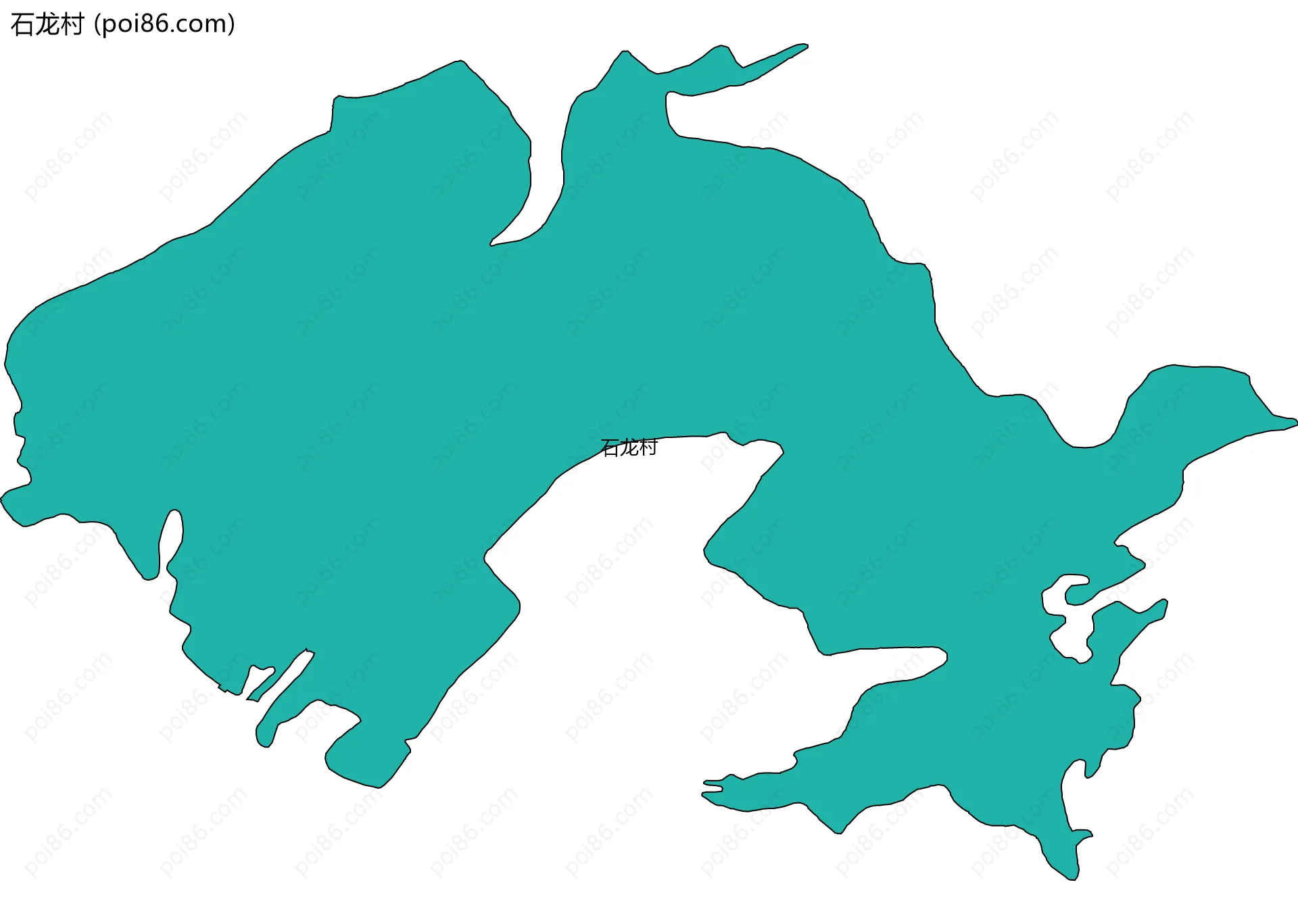 石龙村边界地图